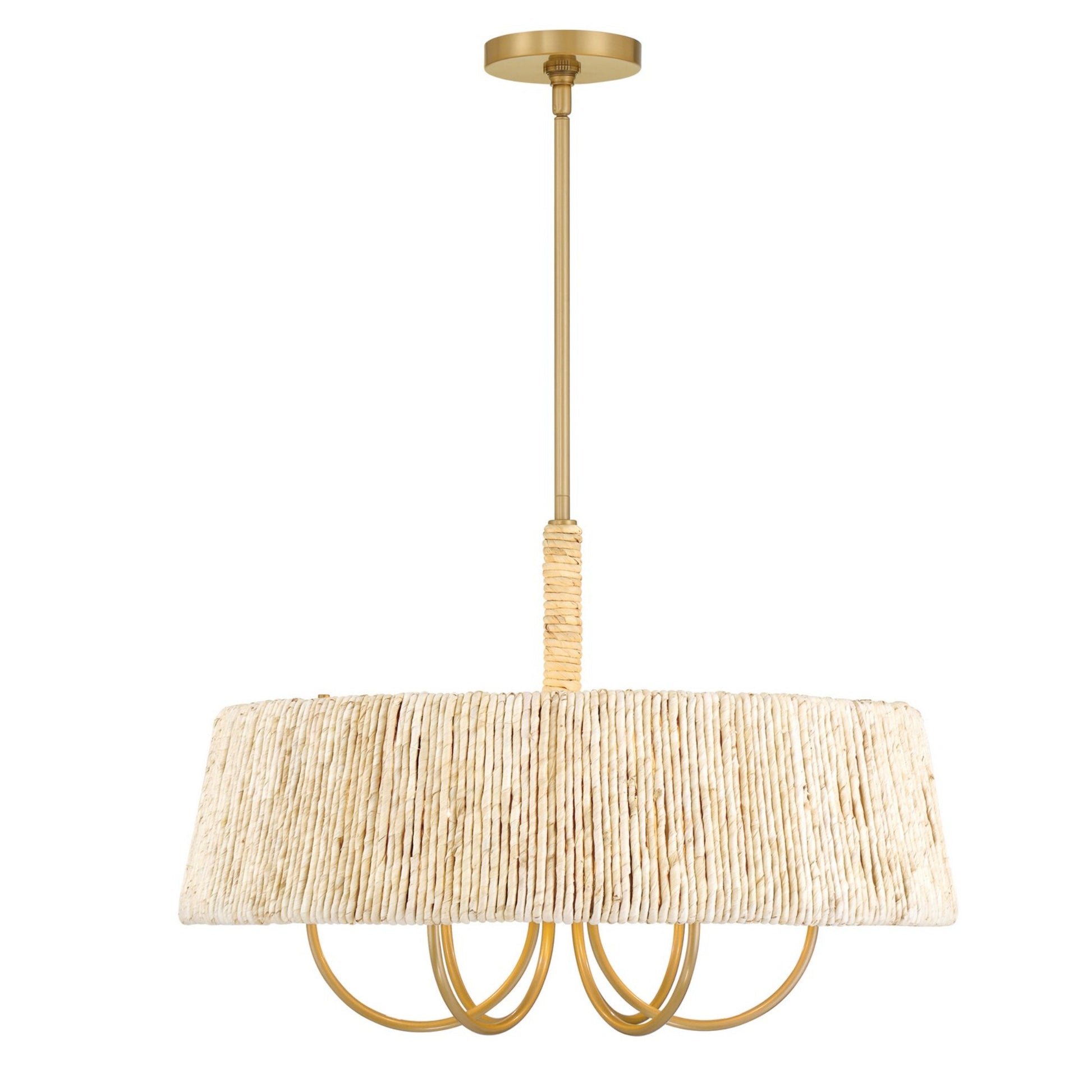 Hellia 24" 6-Light Pendant, Legacy Brass Finish - Bees Lighting