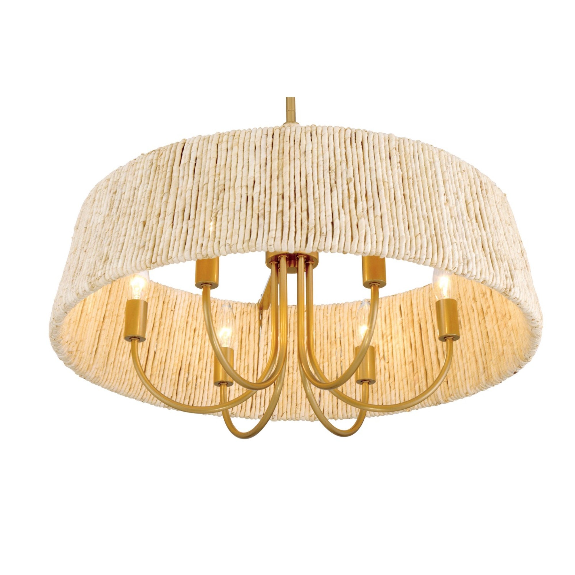 Hellia 24" 6-Light Pendant, Legacy Brass Finish - Bees Lighting