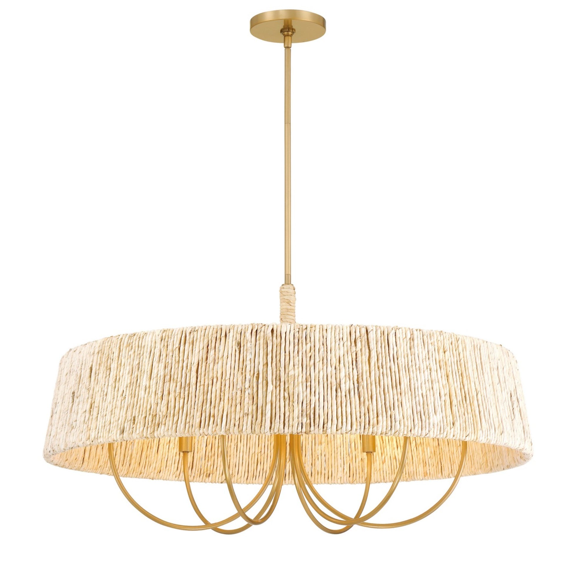 Hellia 36" 6-Light Pendant, Legacy Brass Finish - Bees Lighting