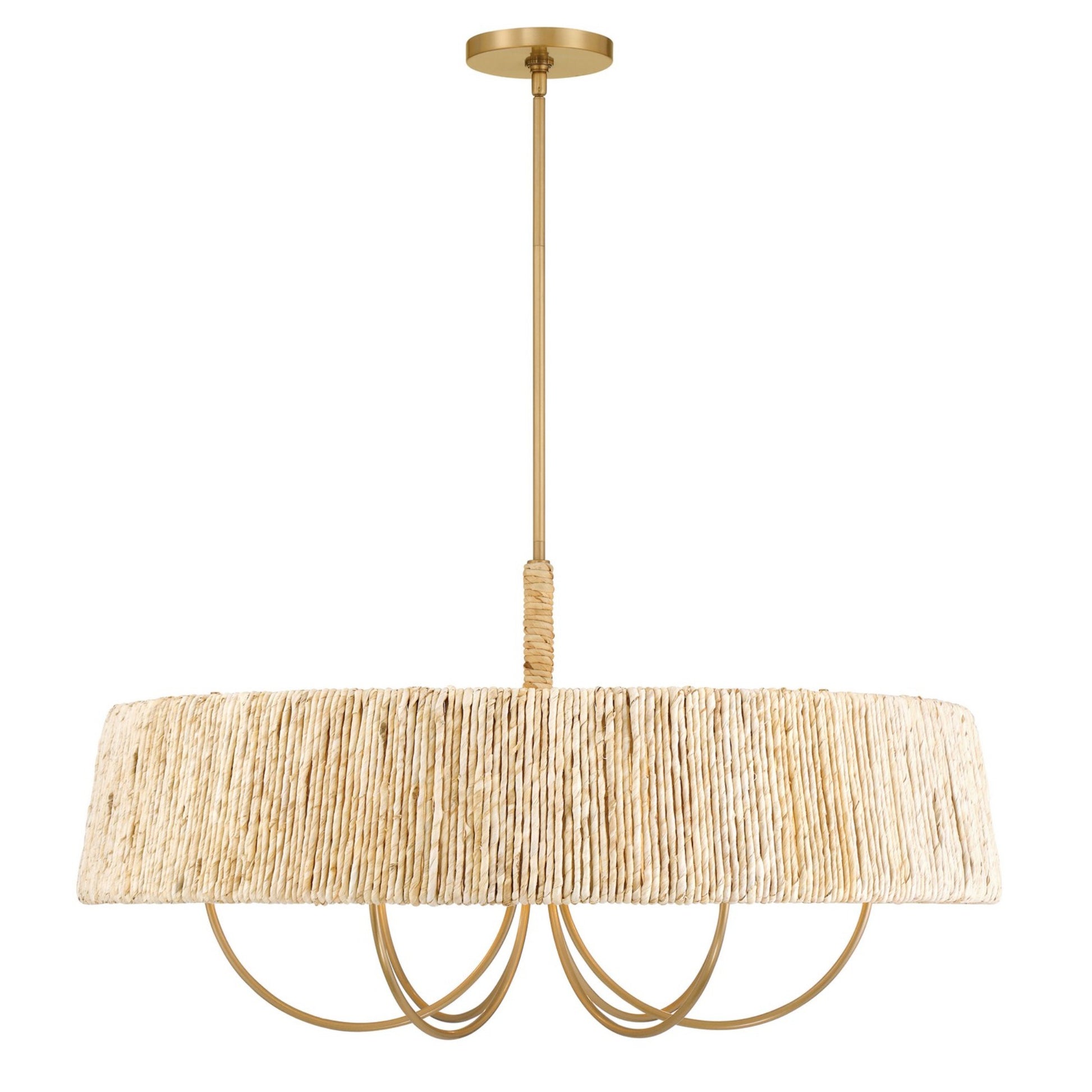 Hellia 36" 6-Light Pendant, Legacy Brass Finish - Bees Lighting