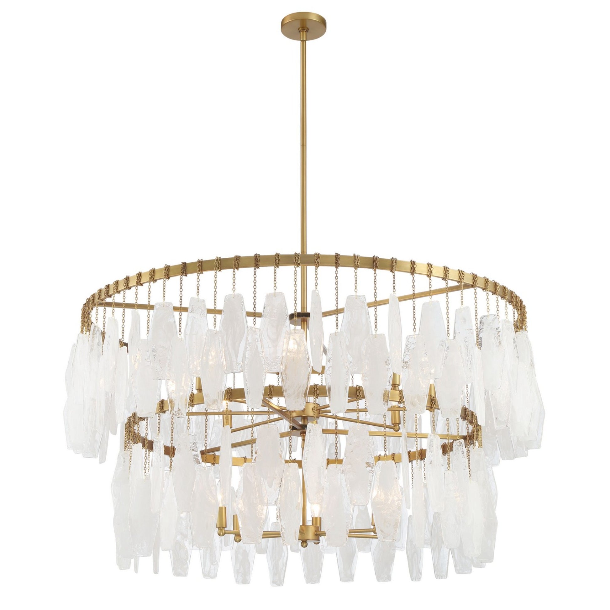 Willow 45" 14-Light Pendant, Legacy Brass Finish - Bees Lighting