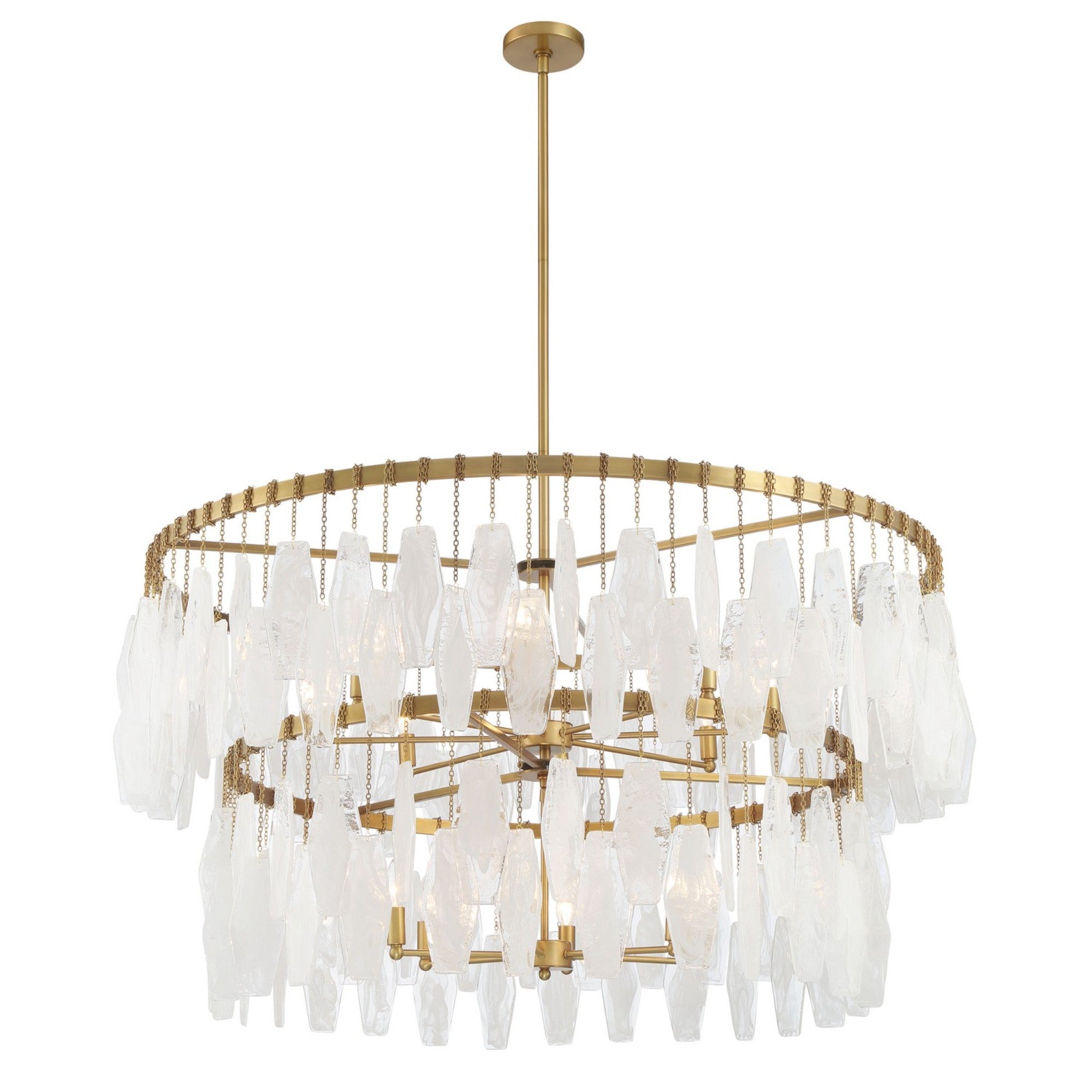 Willow 45" 14-Light Pendant, Legacy Brass Finish - Bees Lighting
