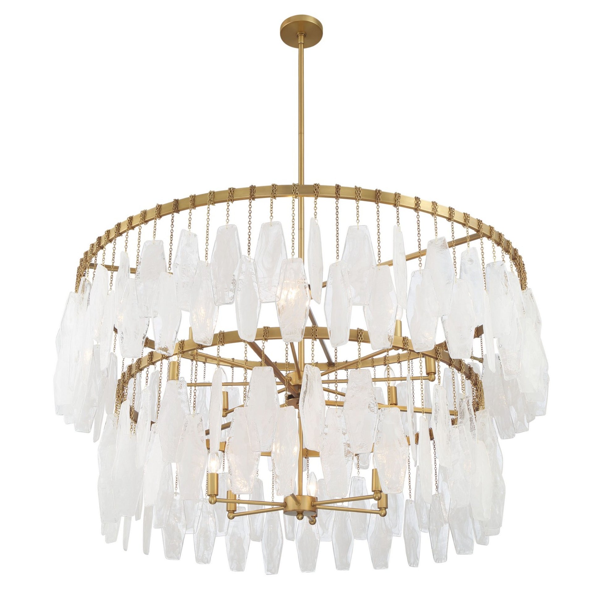 Willow 45" 14-Light Pendant, Legacy Brass Finish - Bees Lighting
