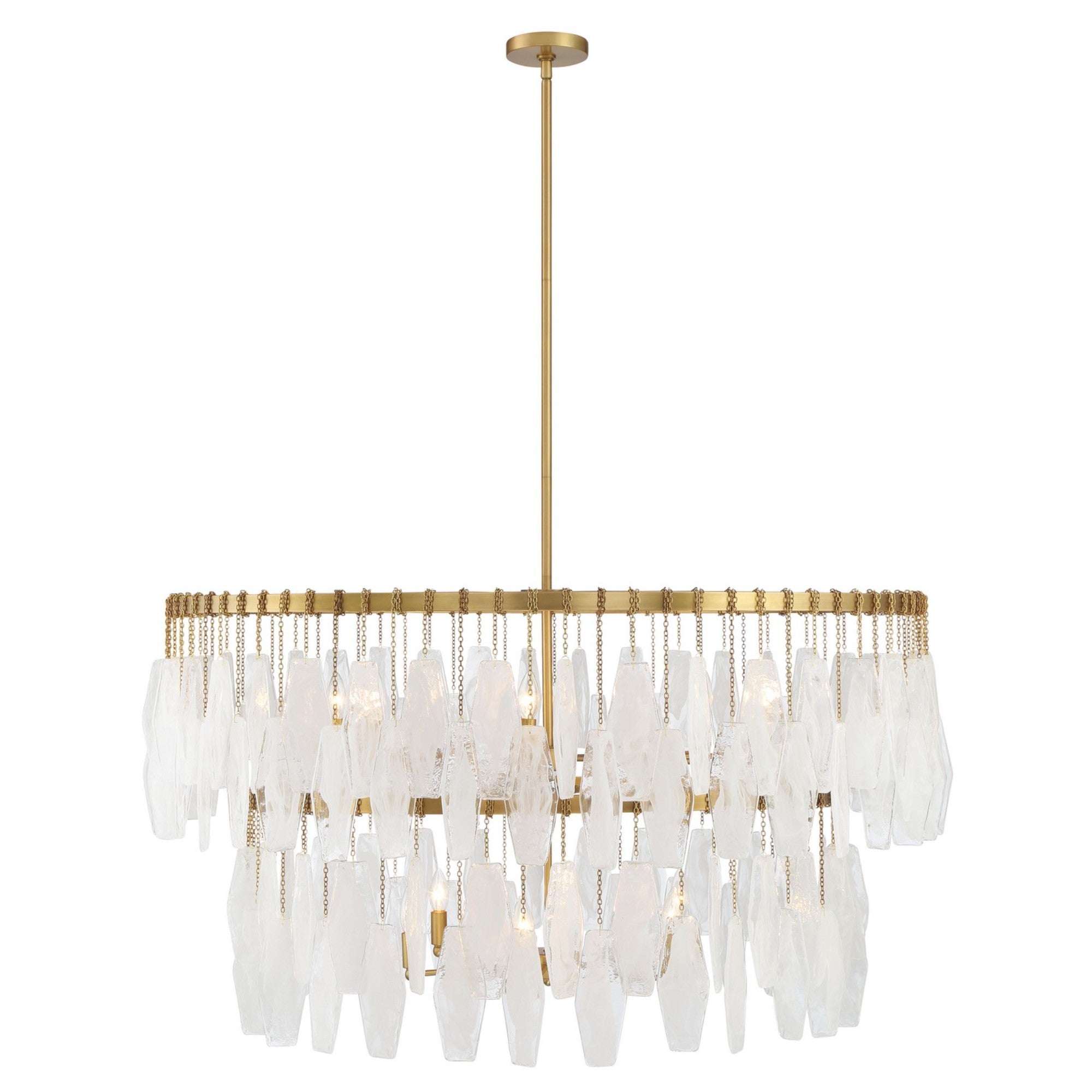 Willow 45" 14-Light Pendant, Legacy Brass Finish - Bees Lighting