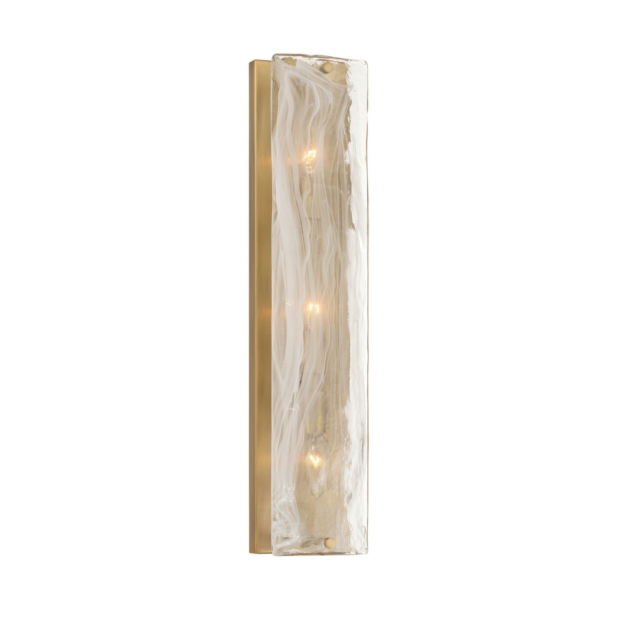 Veil 22" 3-Light Bathroom Vanity Light, Legacy Brass Finish - Bees Lighting