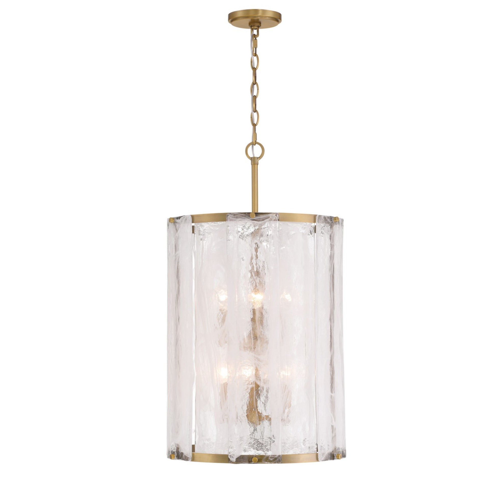 Veil 16" 6-Light Pendant, Legacy Brass Finish - Bees Lighting