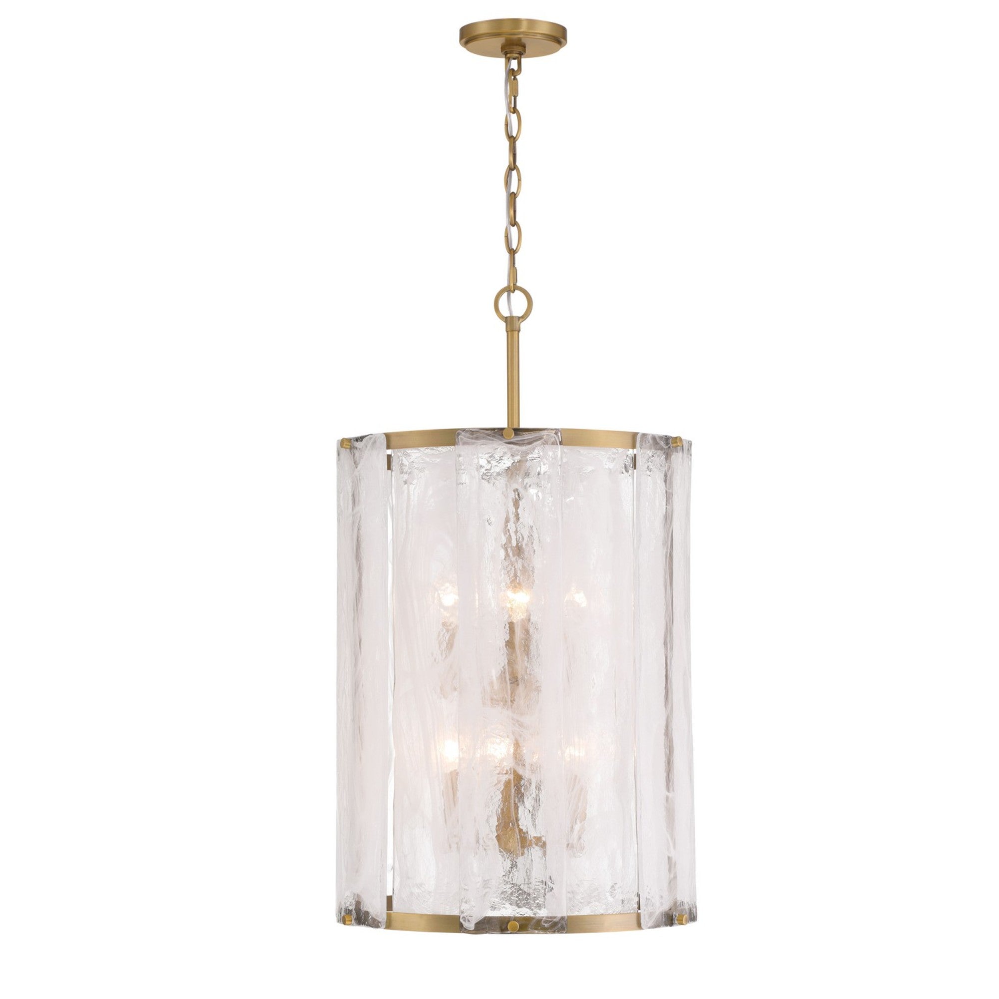 Veil 16" 6-Light Pendant, Legacy Brass Finish - Bees Lighting