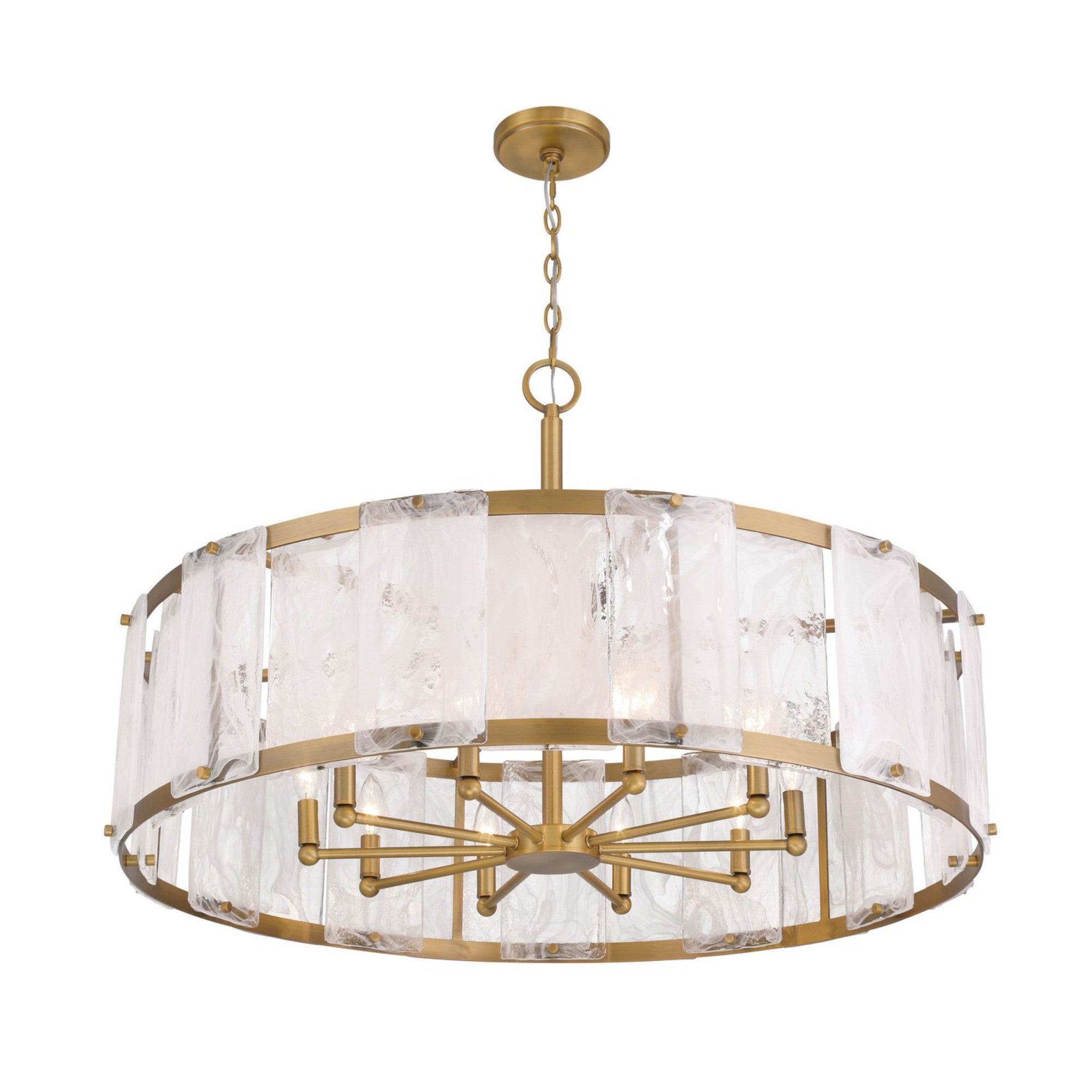 Veil 36" 10-Light Pendant, Legacy Brass Finish - Bees Lighting