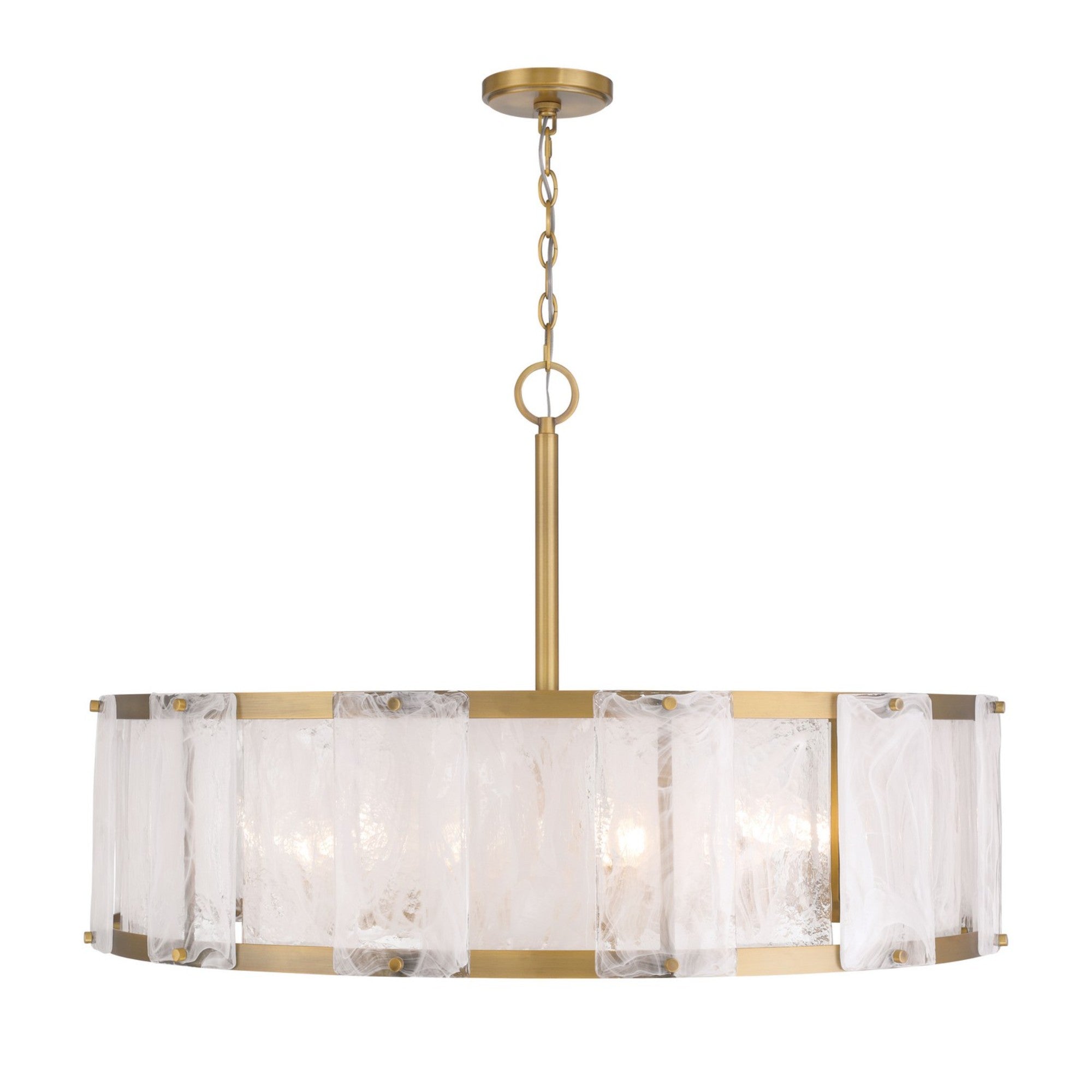 Veil 36" 10-Light Pendant, Legacy Brass Finish - Bees Lighting