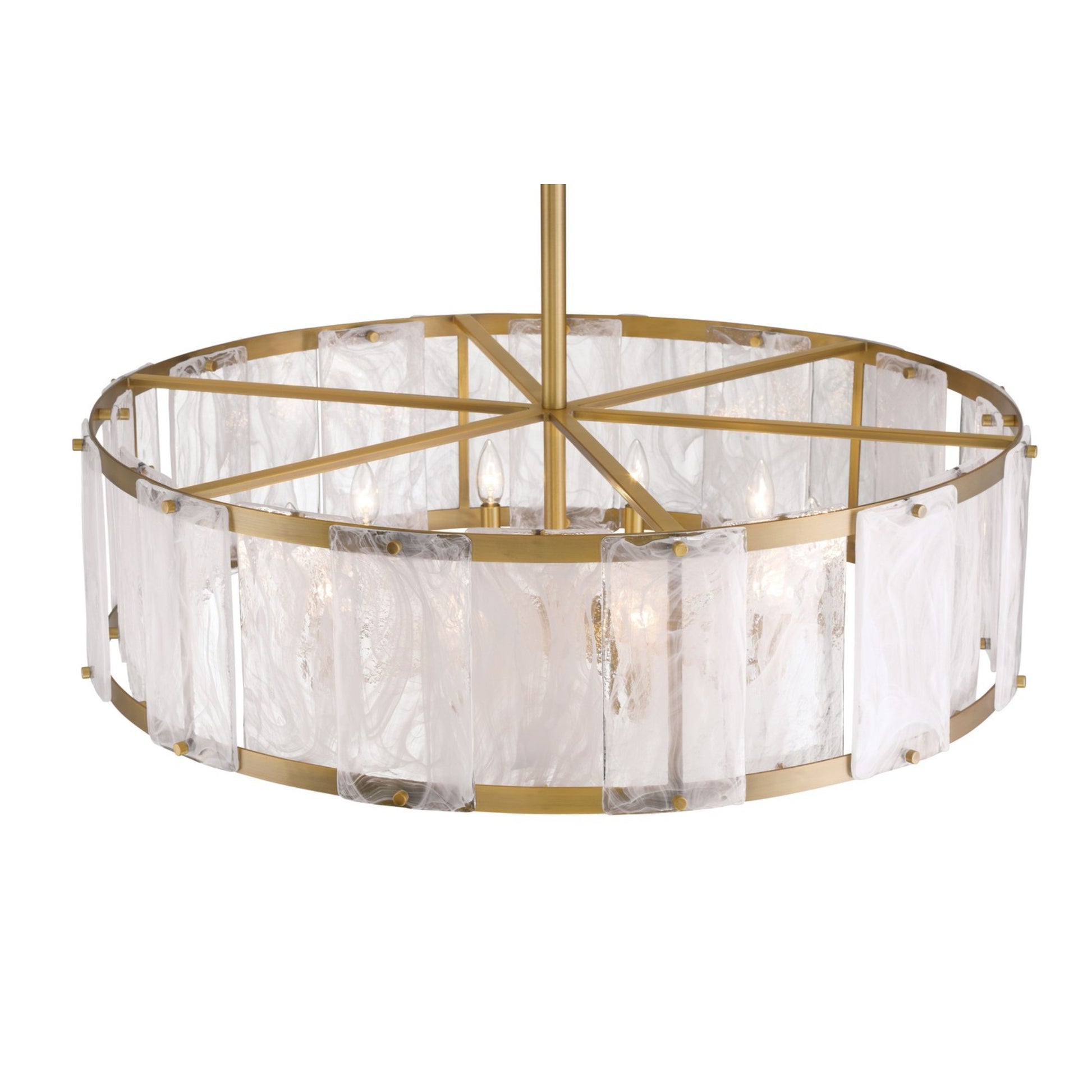 Veil 36" 10-Light Pendant, Legacy Brass Finish - Bees Lighting