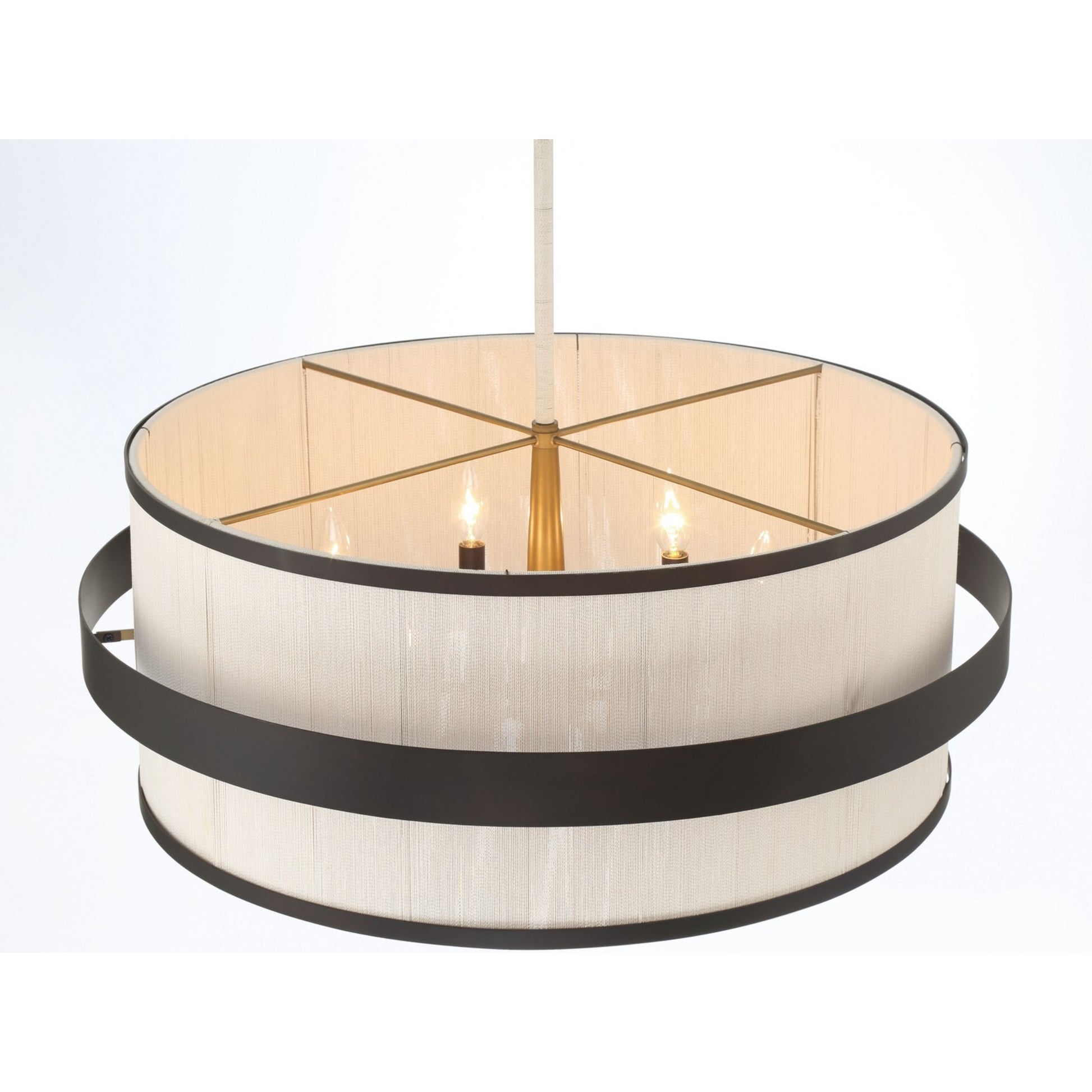 Harbor Wrap 28" 6-Light Pendant, Legacy Brass & Bronze Finish - Bees Lighting