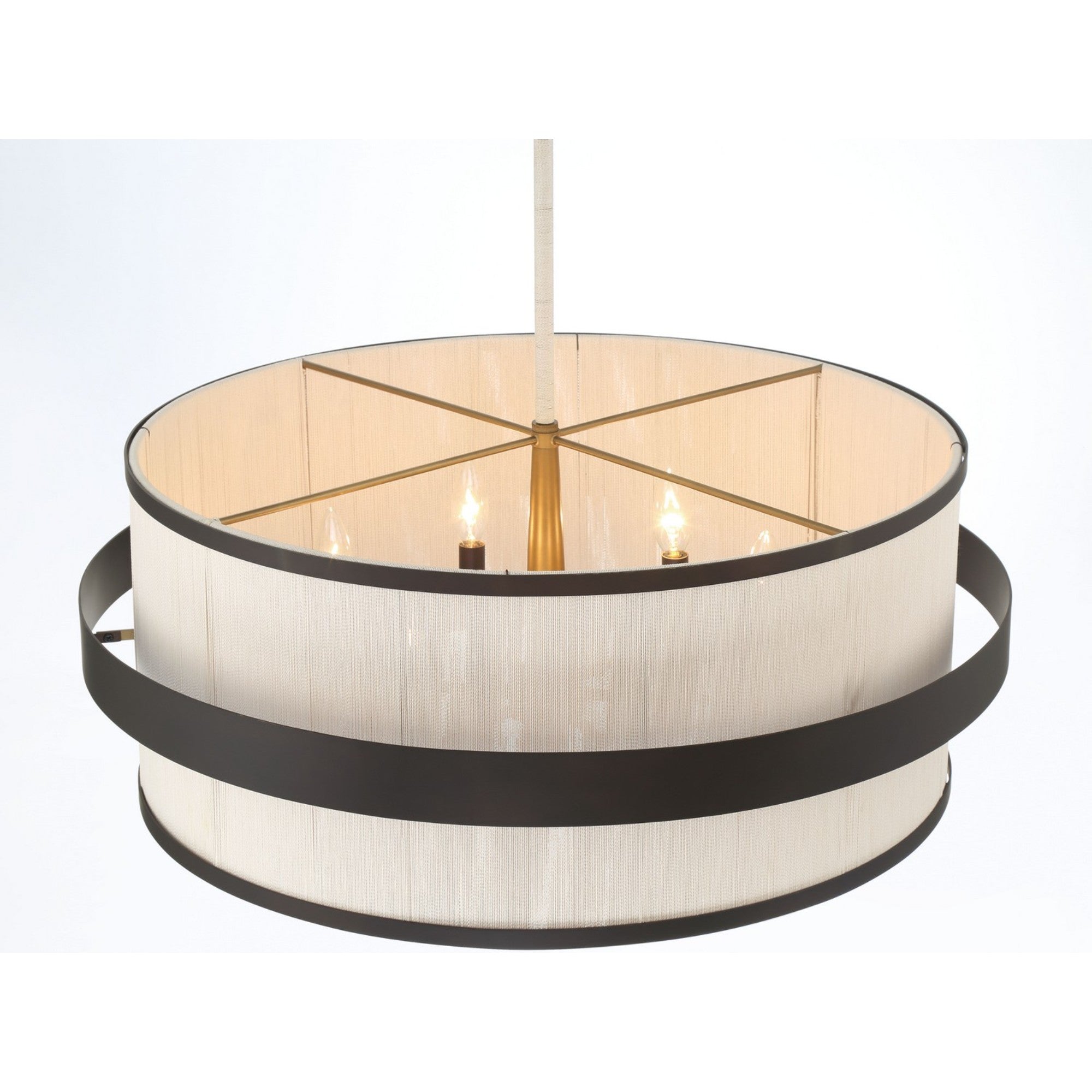 Harbor Wrap 28" 6-Light Pendant, Legacy Brass & Bronze Finish - Bees Lighting
