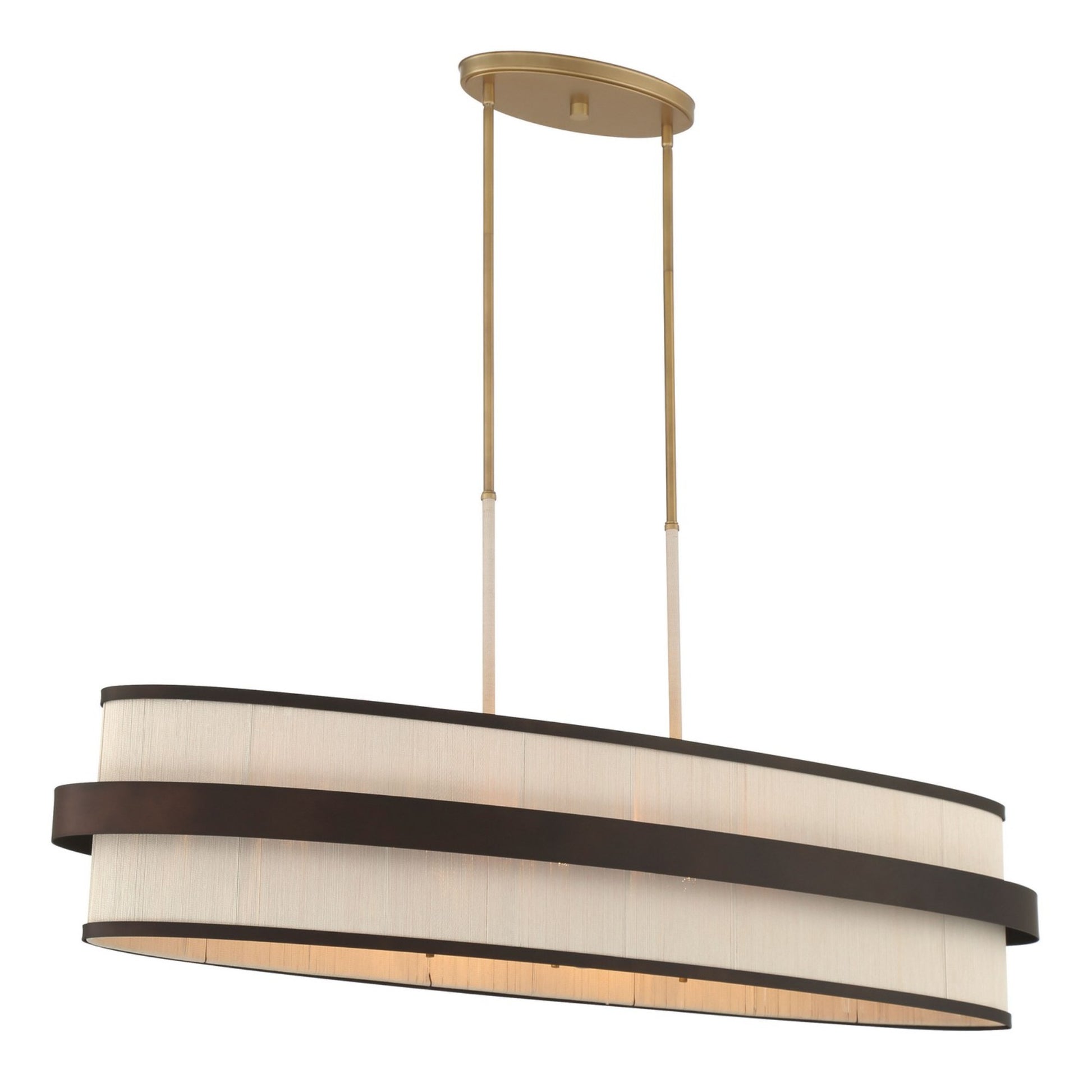 Harbor Wrap 48" 8-Light Island Light, Legacy Brass & Bronze Finish - Bees Lighting