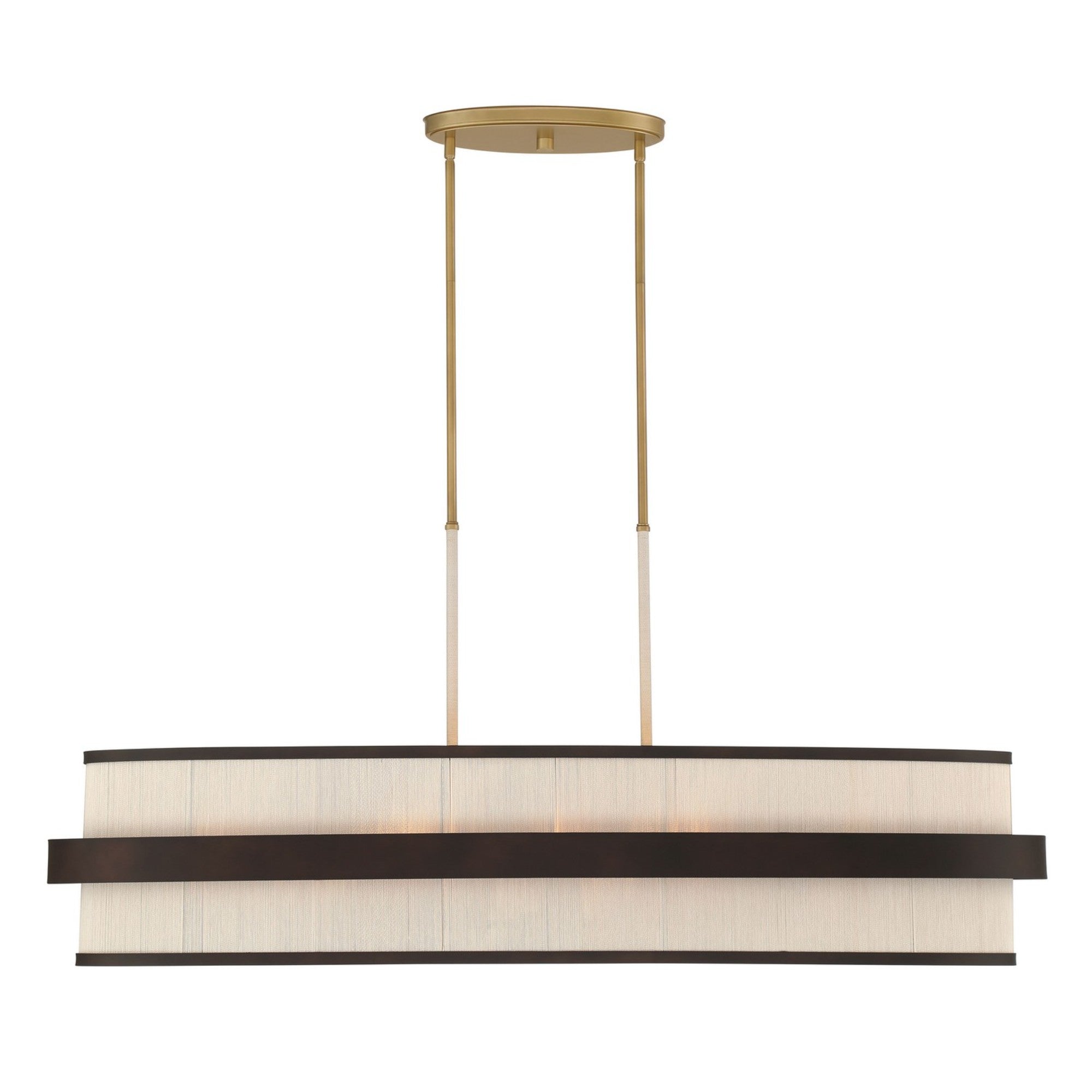 Harbor Wrap 48" 8-Light Island Light, Legacy Brass & Bronze Finish - Bees Lighting