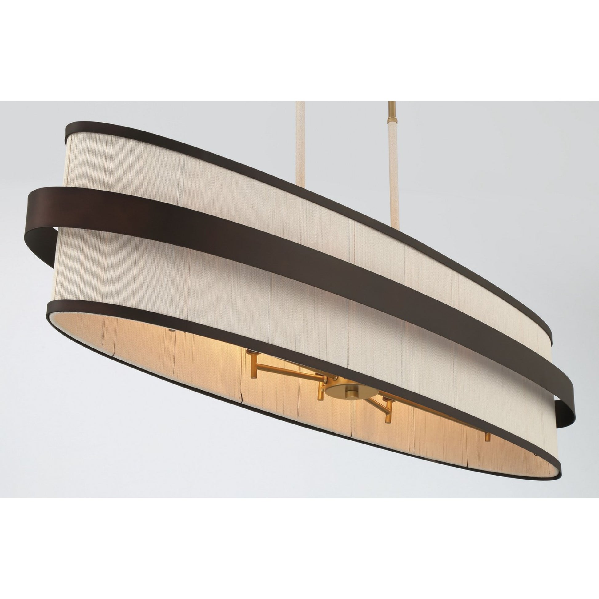 Harbor Wrap 48" 8-Light Island Light, Legacy Brass & Bronze Finish - Bees Lighting