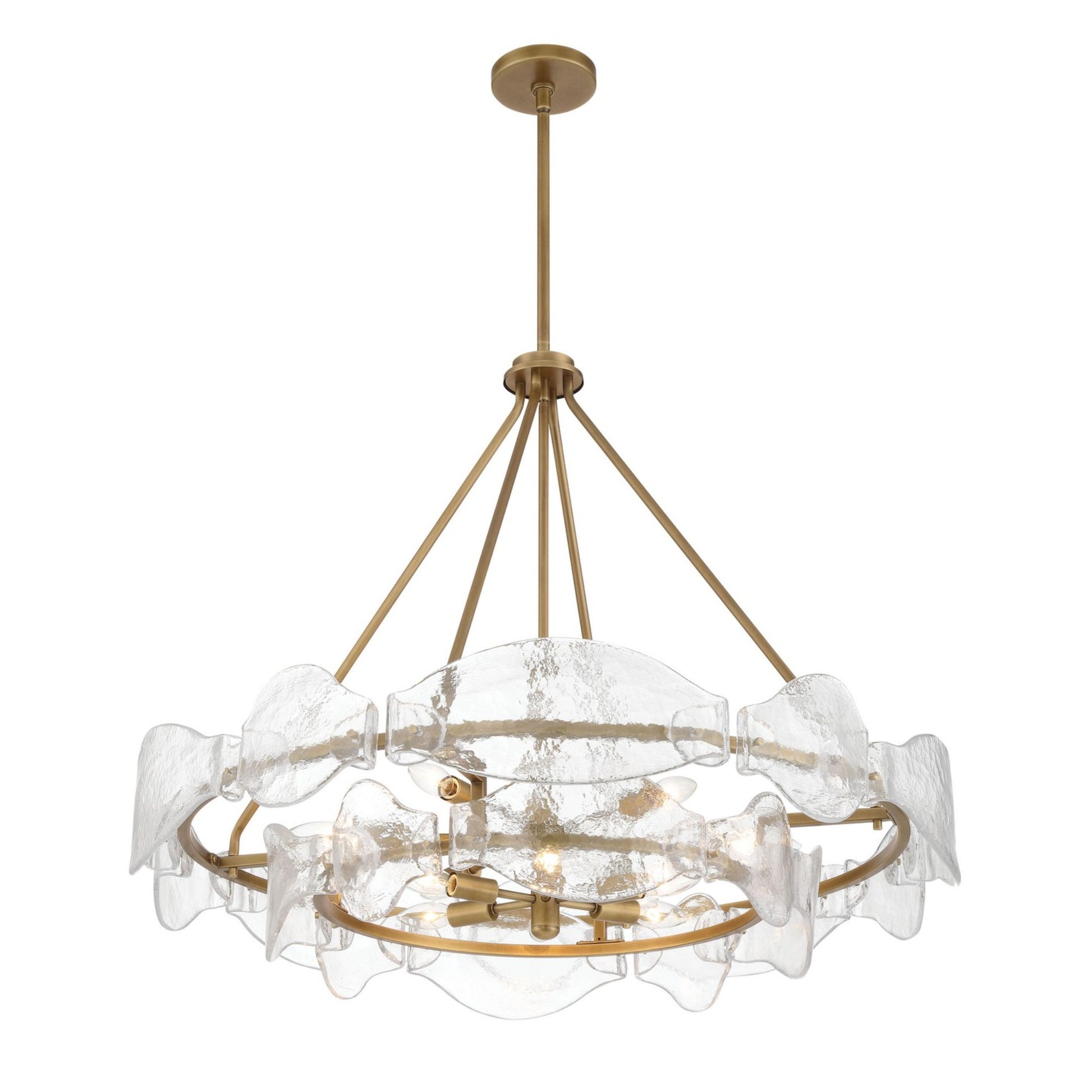 Elora 36" 12-Light Pendant, Legacy Brass Finish - Bees Lighting