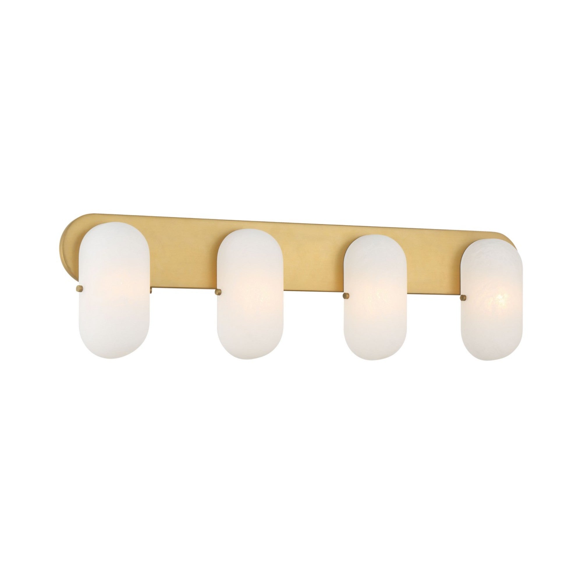 Heathcote 32" 4-Light Bath Vanity, Legacy Brass Finish - Bees Lighting