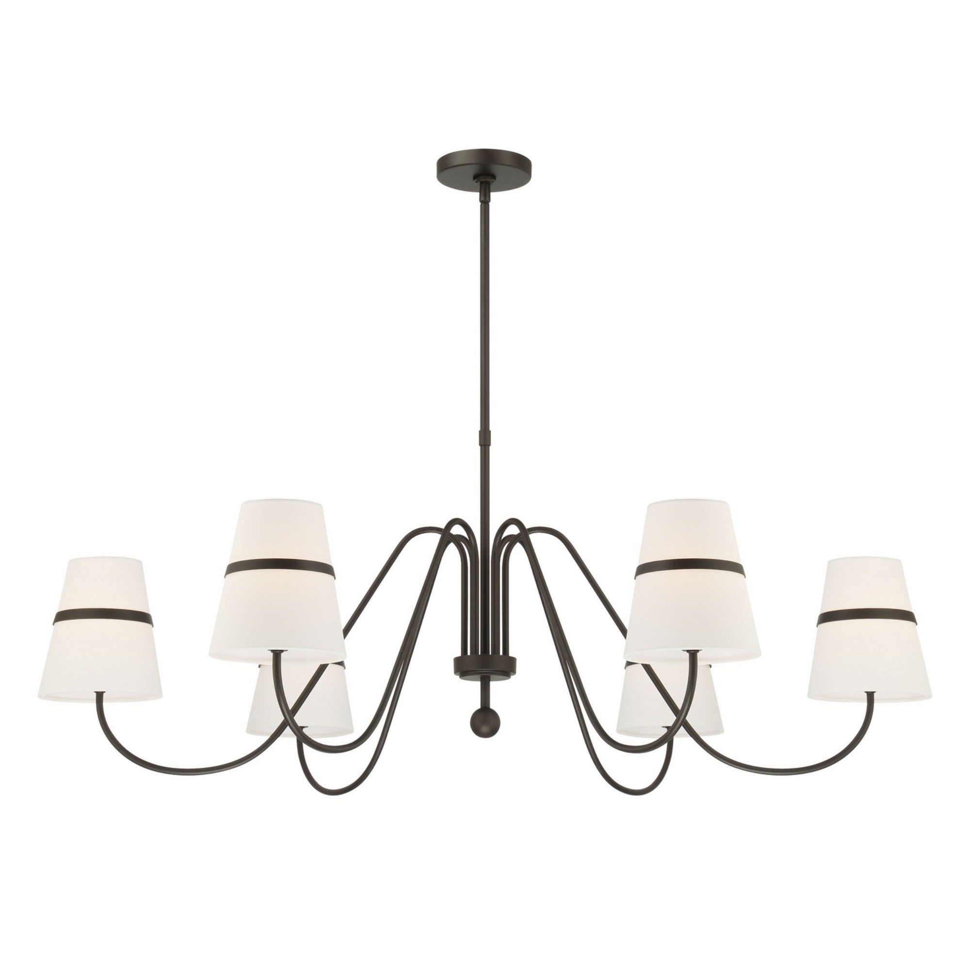Althia 44" 6-Light Chandelier, Textured Dark Bronze Finish - Bees Lighting