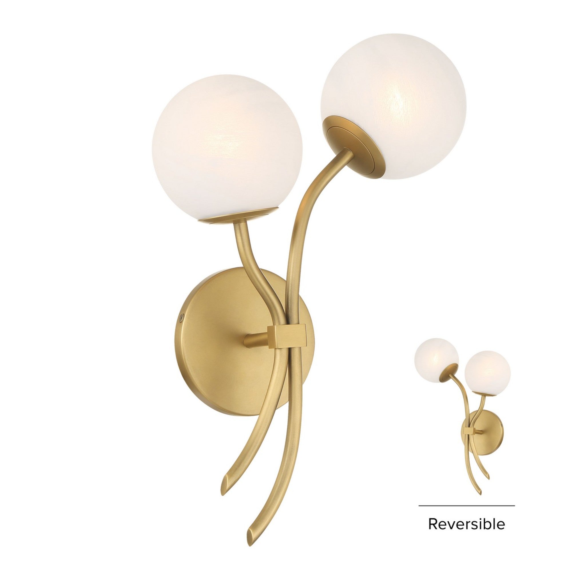 Curven 18" 2-Light Wall Sconce, Legacy Brass Finish - Bees Lighting