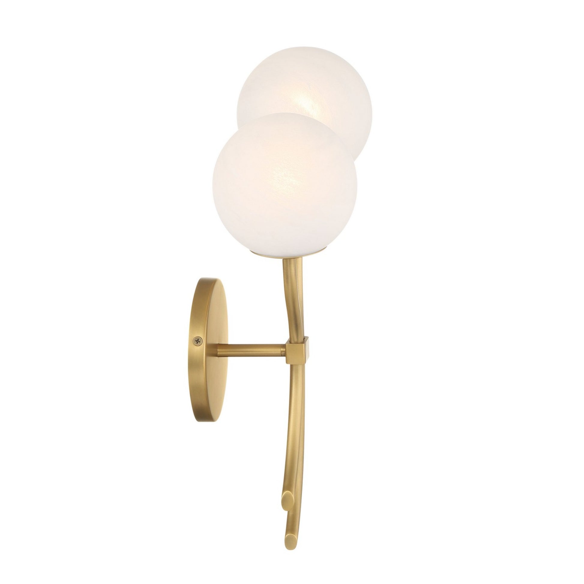 Curven 18" 2-Light Wall Sconce, Legacy Brass Finish - Bees Lighting