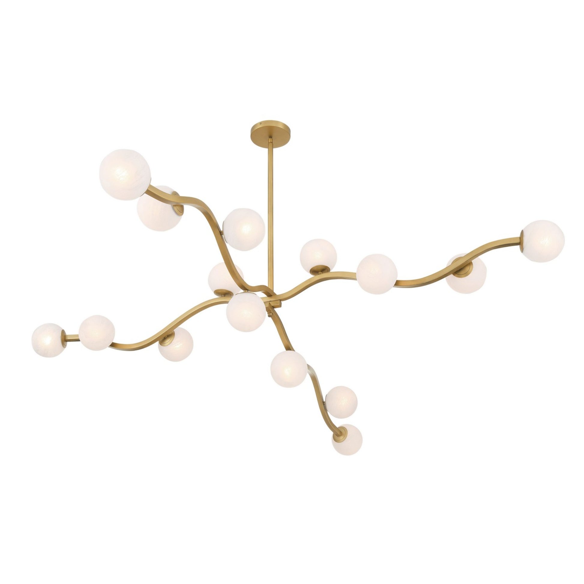 Curven 75" 16-Light Island Light, Legacy Brass Finish - Bees Lighting