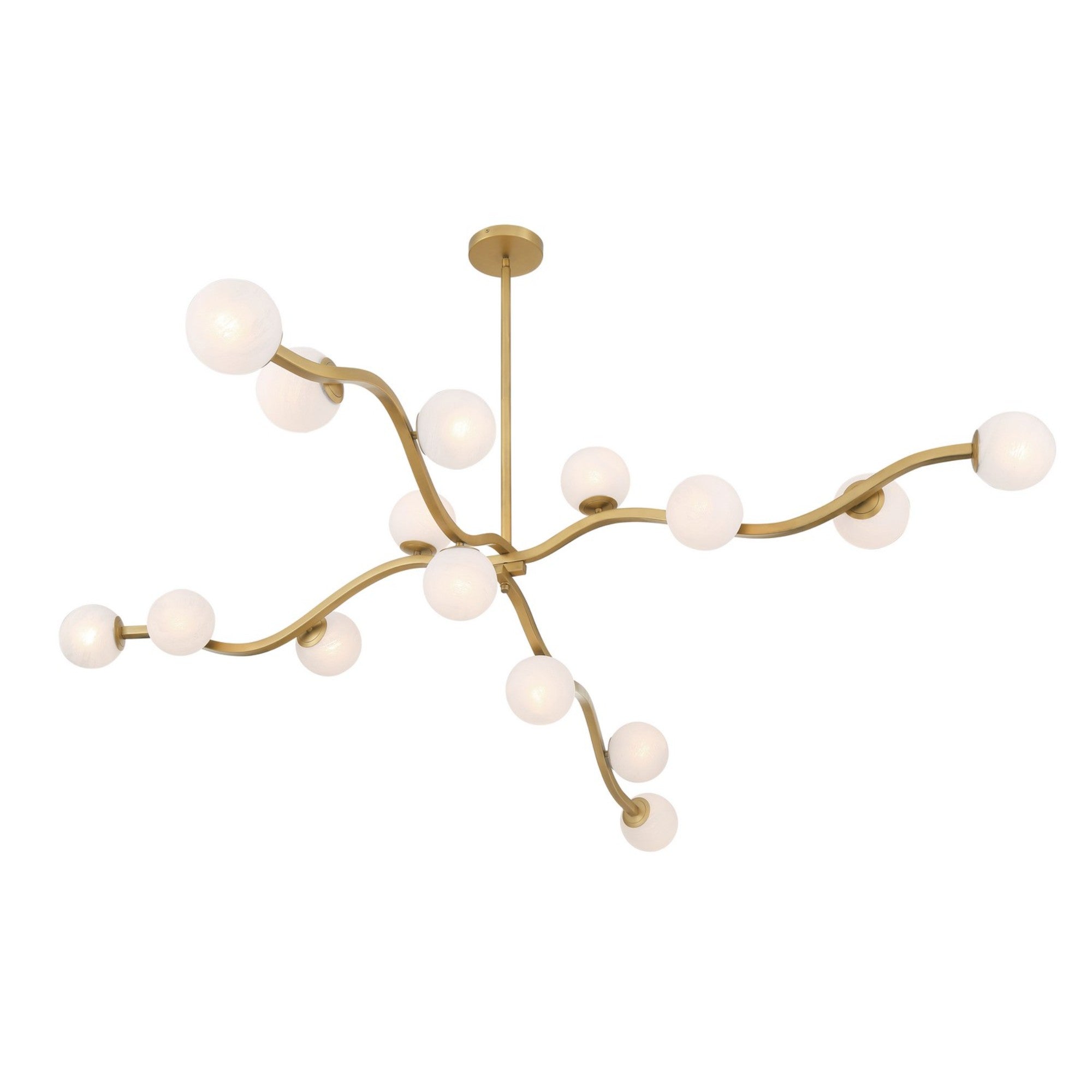 Curven 75" 16-Light Island Light, Legacy Brass Finish - Bees Lighting