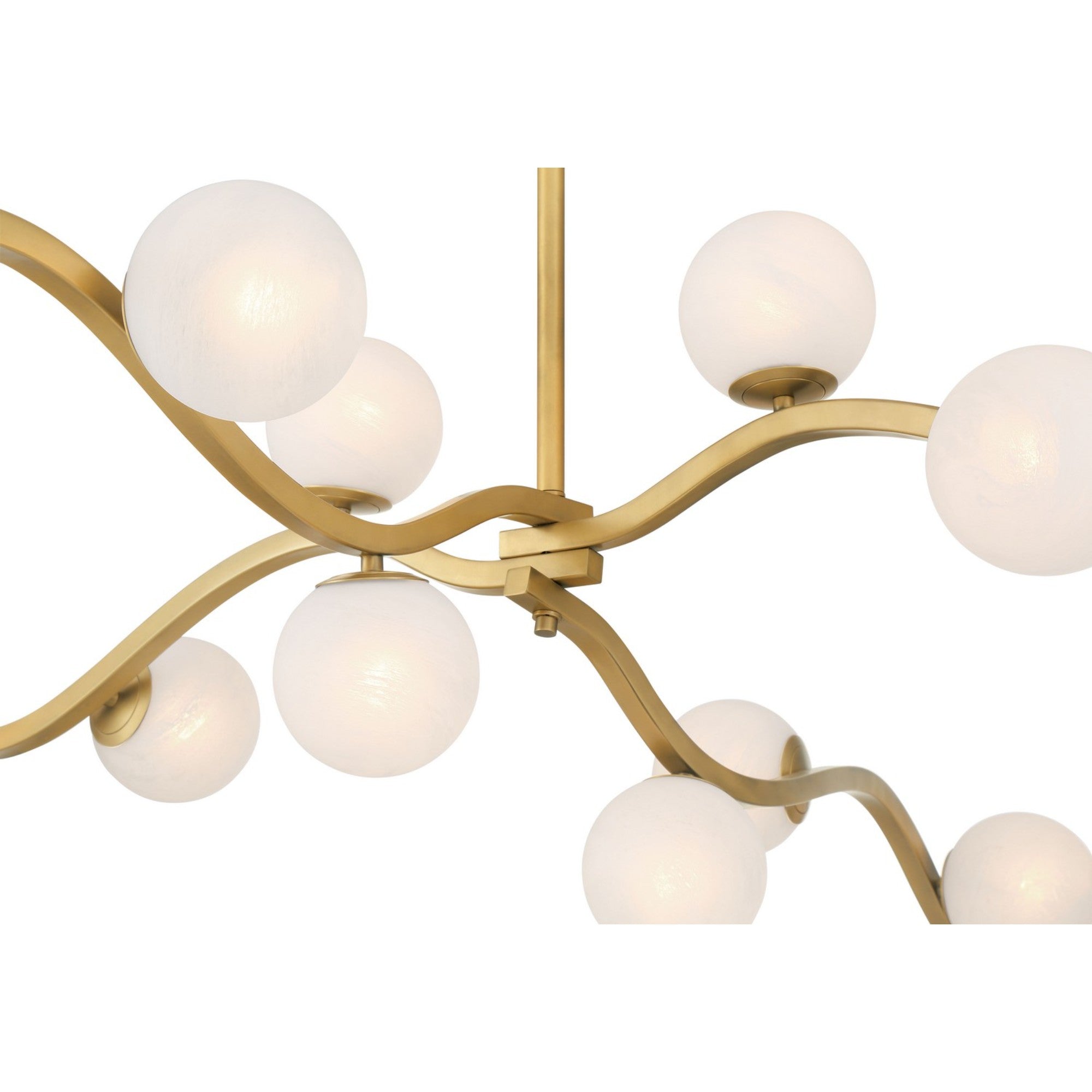 Curven 75" 16-Light Island Light, Legacy Brass Finish - Bees Lighting