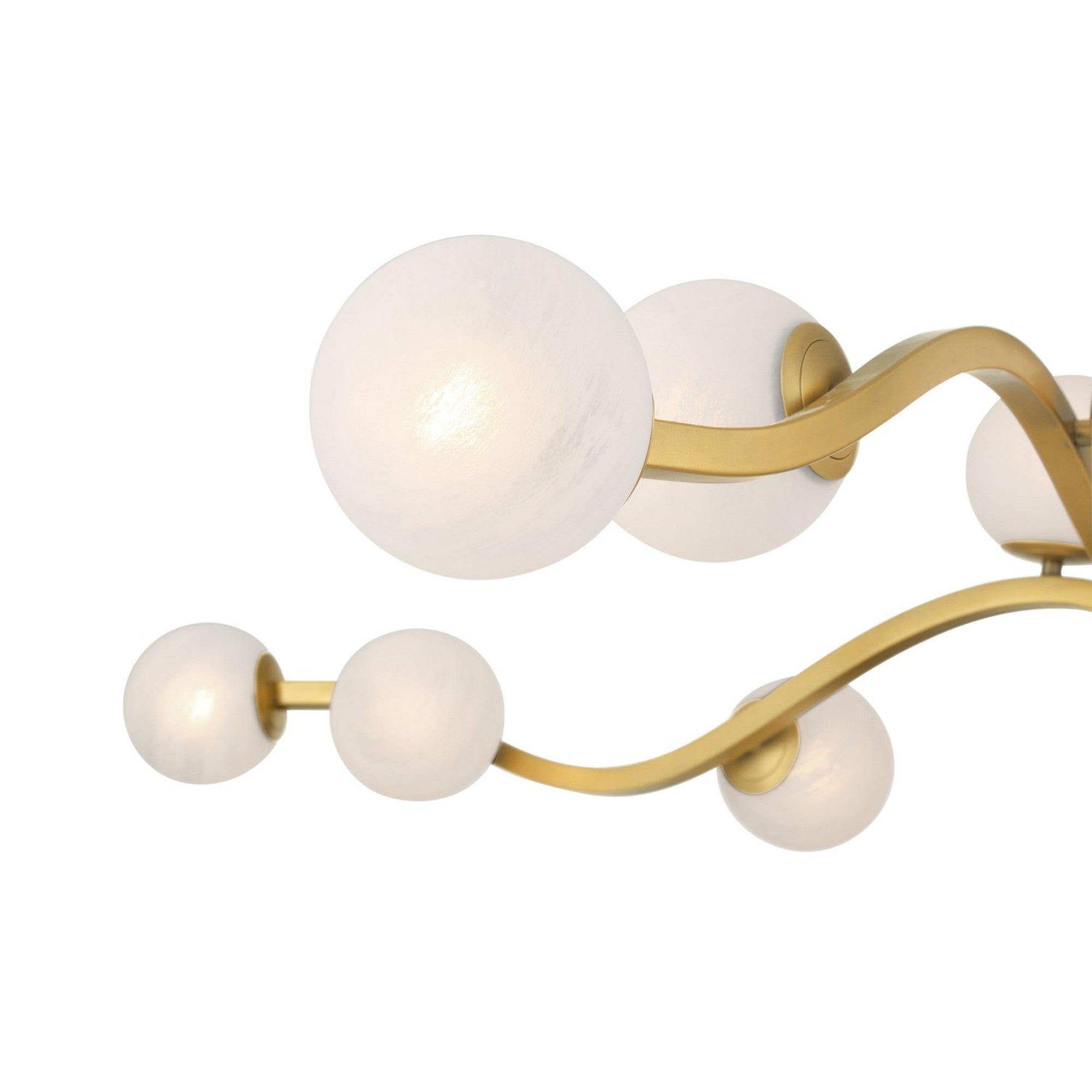 Curven 75" 16-Light Island Light, Legacy Brass Finish - Bees Lighting