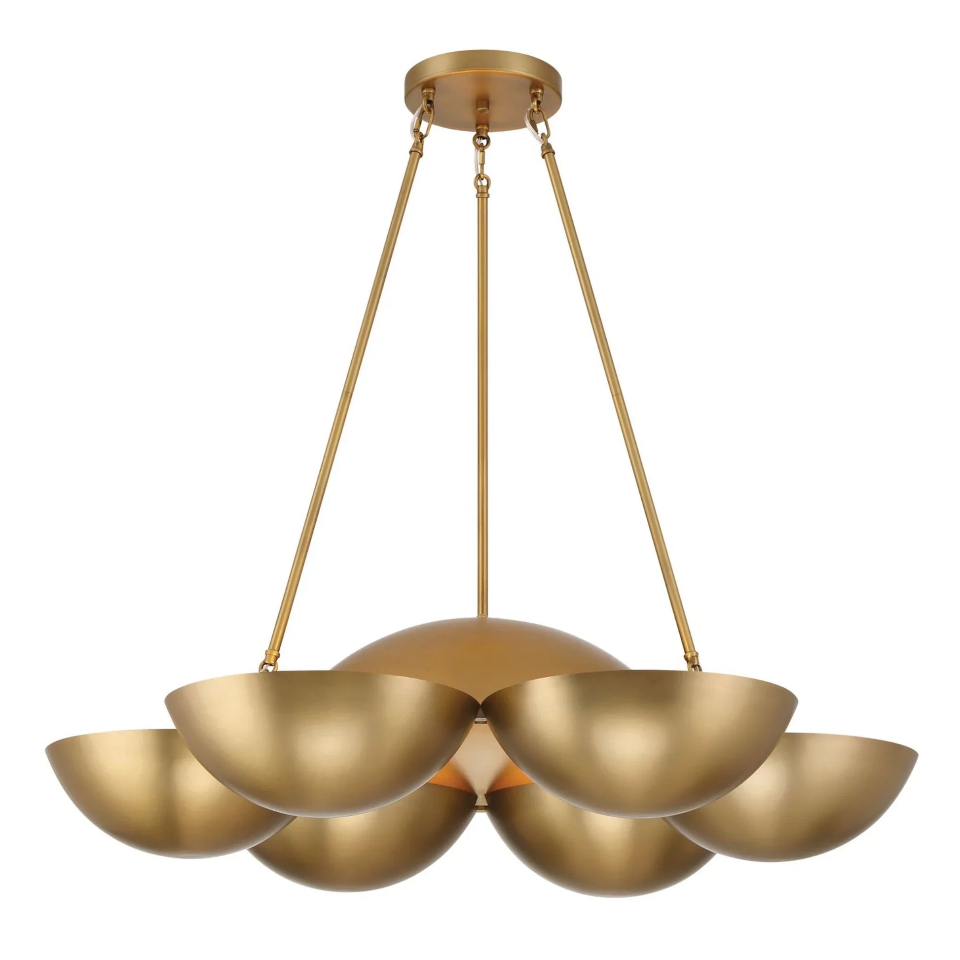 Ivy Lane 36" 6-Light Chandelier, Legacy Brass Finish - Bees Lighting