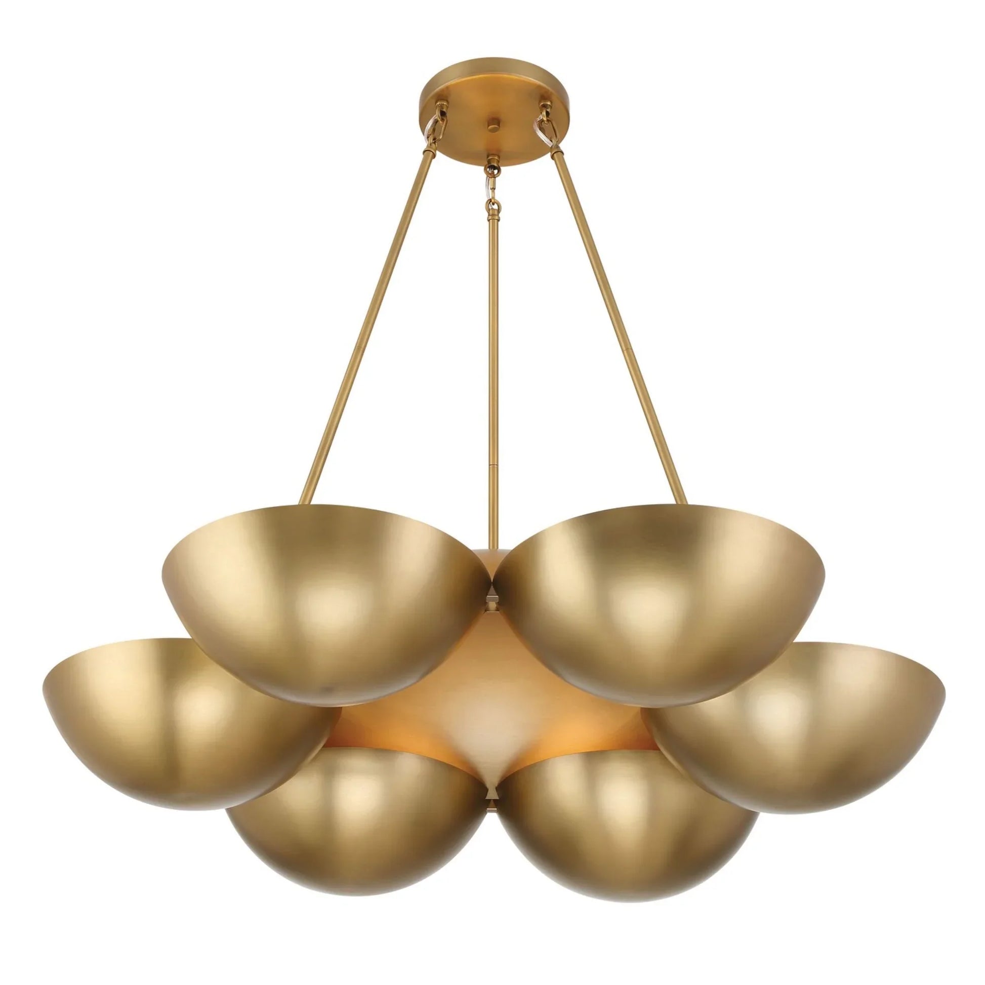 Ivy Lane 36" 6-Light Chandelier, Legacy Brass Finish - Bees Lighting