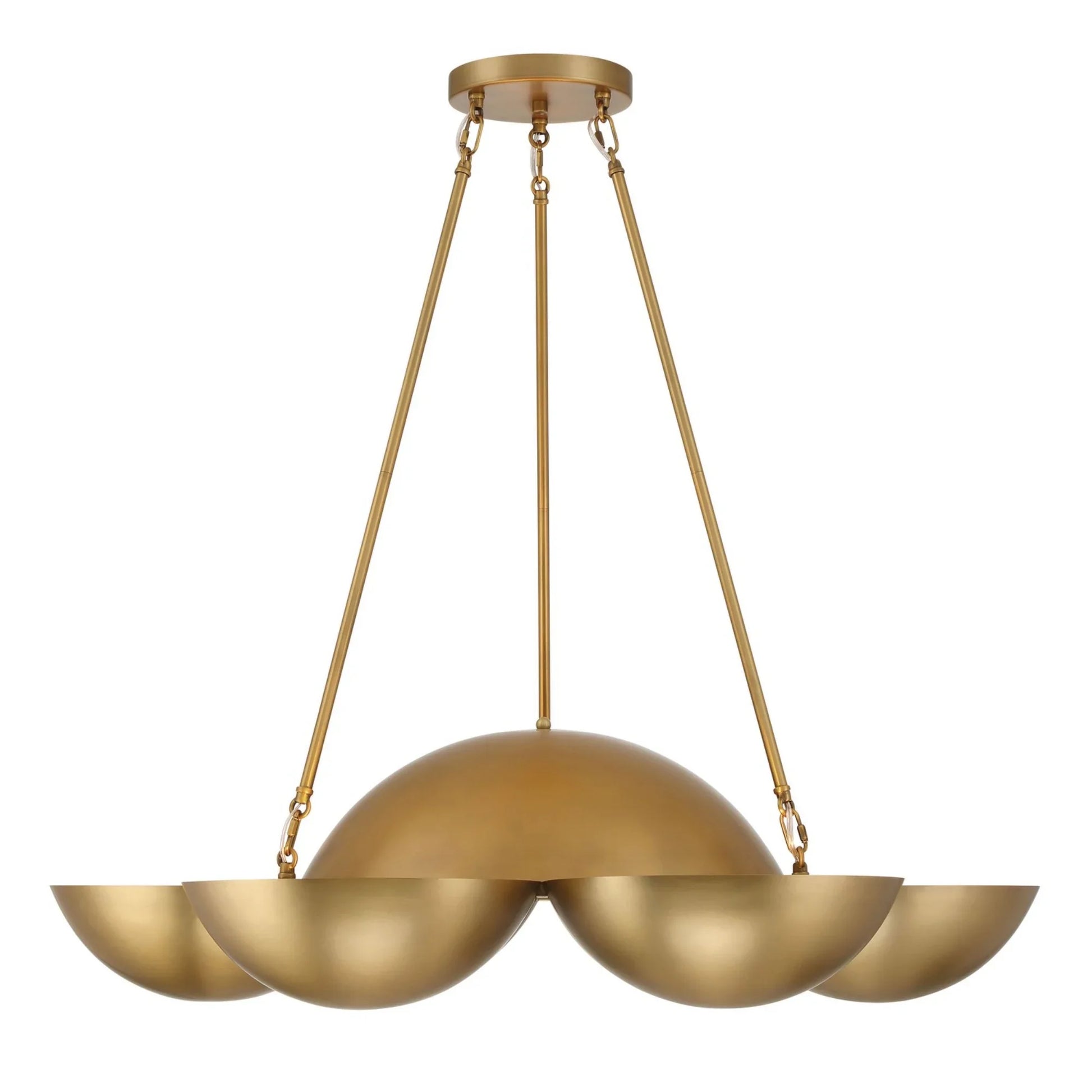 Ivy Lane 36" 6-Light Chandelier, Legacy Brass Finish - Bees Lighting
