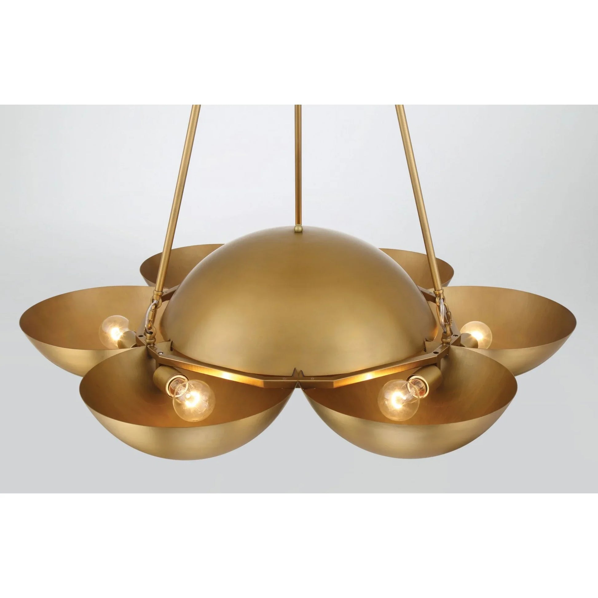 Ivy Lane 36" 6-Light Chandelier, Legacy Brass Finish - Bees Lighting