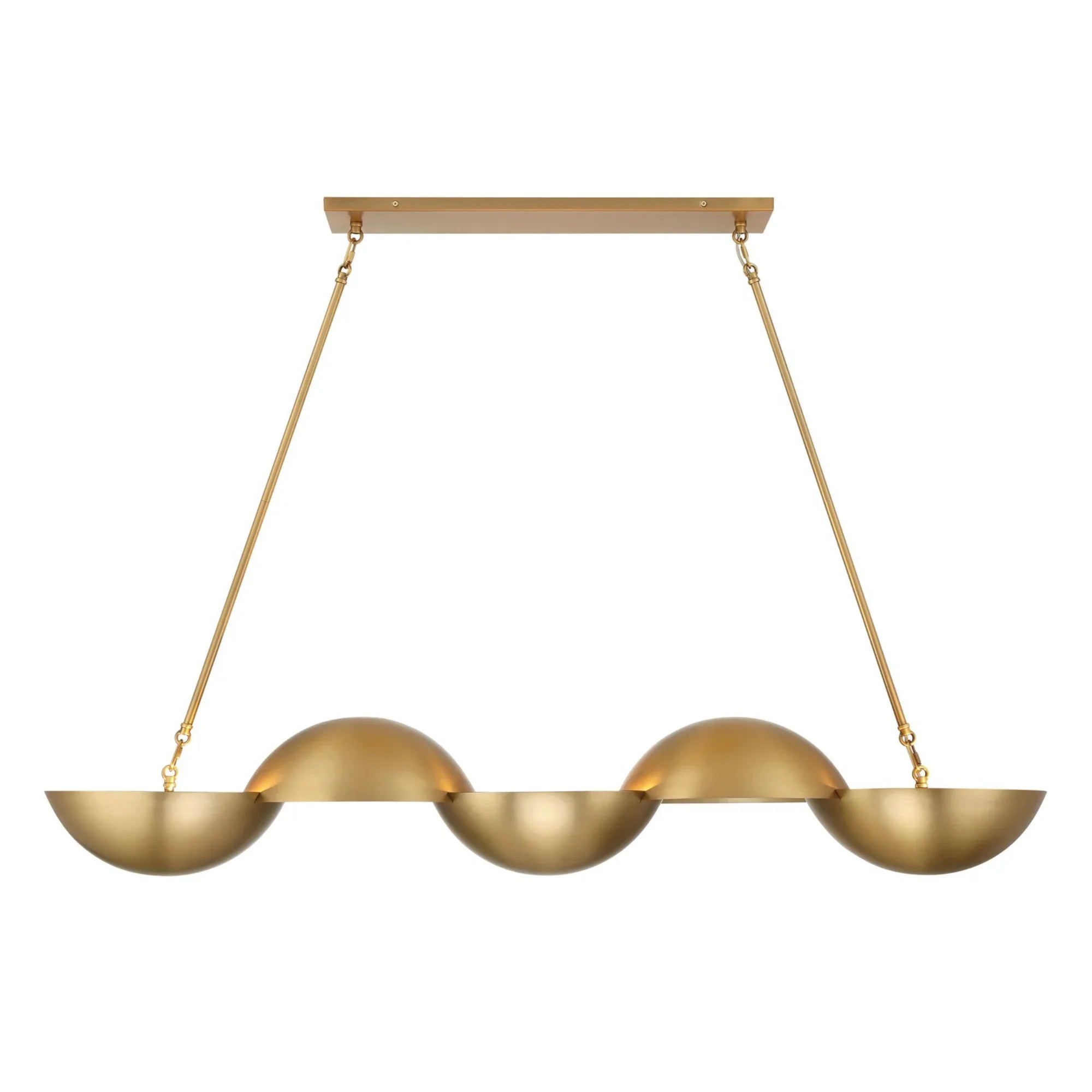 Ivy Lane 50" 6-Light Island Light, Legacy Brass Finish - Bees Lighting