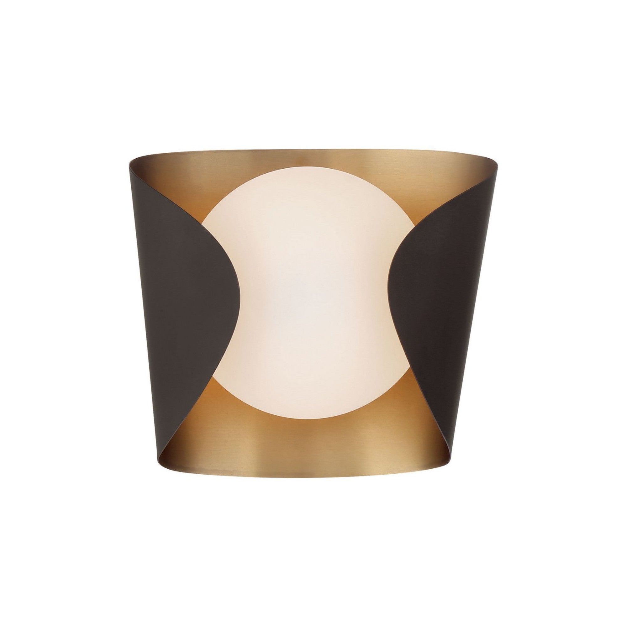 Flare 9" Bathroom Vanity Light, Legacy Brass & Dark Bronze Finish - Bees Lighting