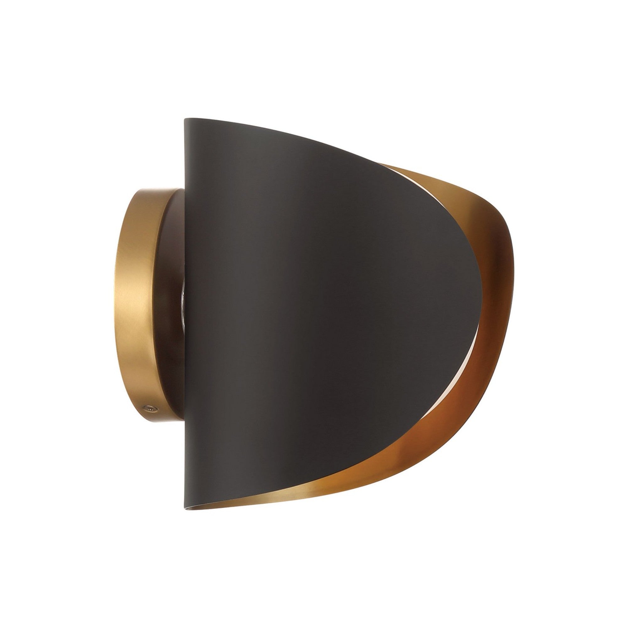 Flare 9" Bathroom Vanity Light, Legacy Brass & Dark Bronze Finish - Bees Lighting