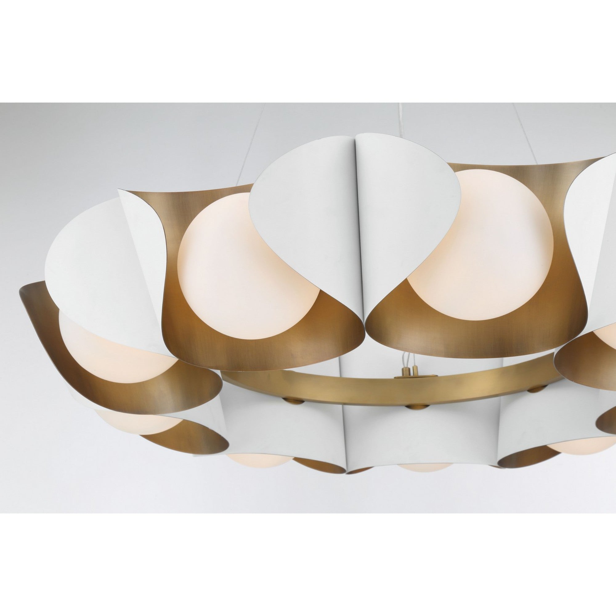 Flare 34" 9-Light Pendant, Sand White Finish - Bees Lighting