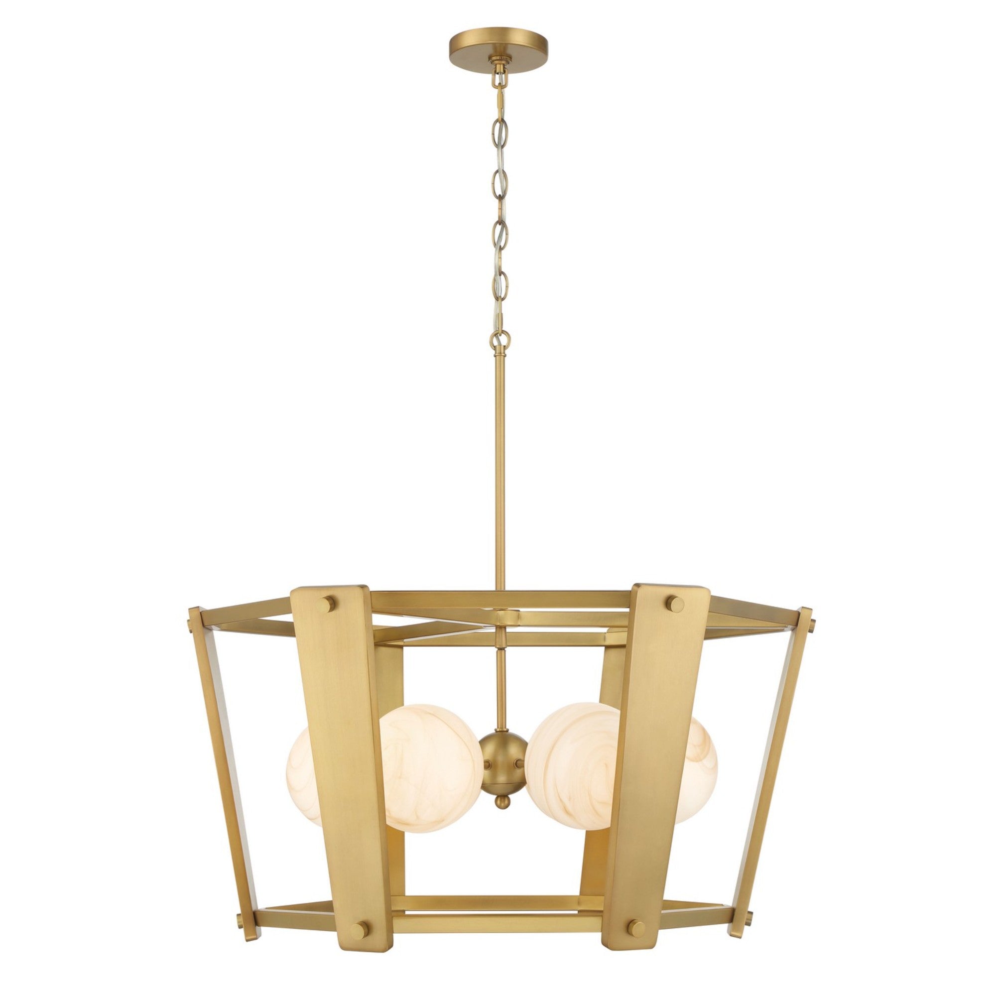 Shimmer 31" 6-Light Pendant, Legacy Brass Finish - Bees Lighting