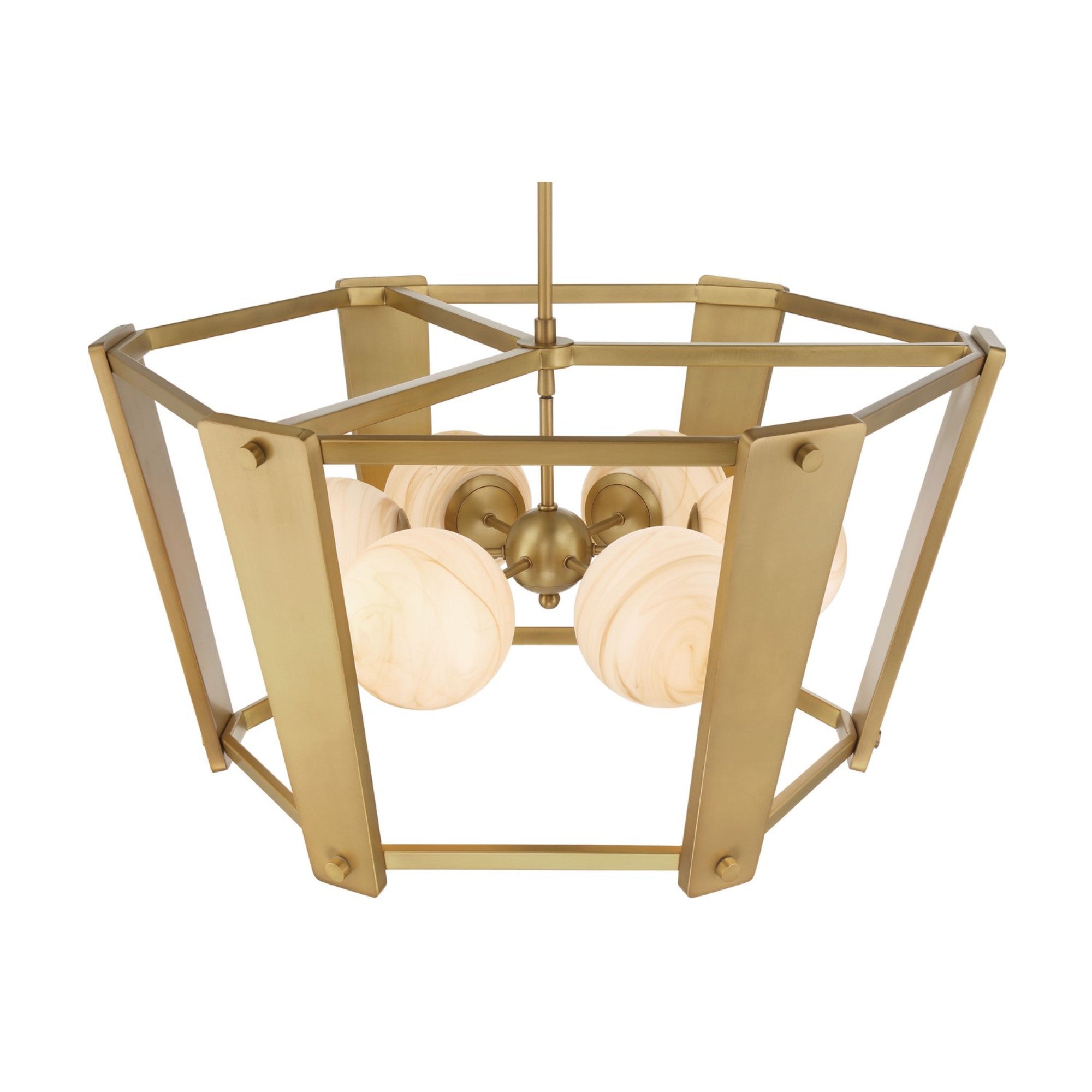 Shimmer 31" 6-Light Pendant, Legacy Brass Finish - Bees Lighting