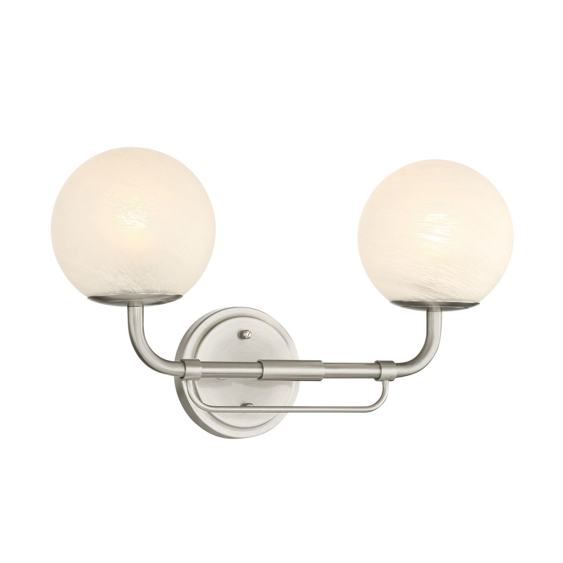 Whitehall 18" 2-Light Bath Vanity, Brushed Nickel Finish - Bees Lighting