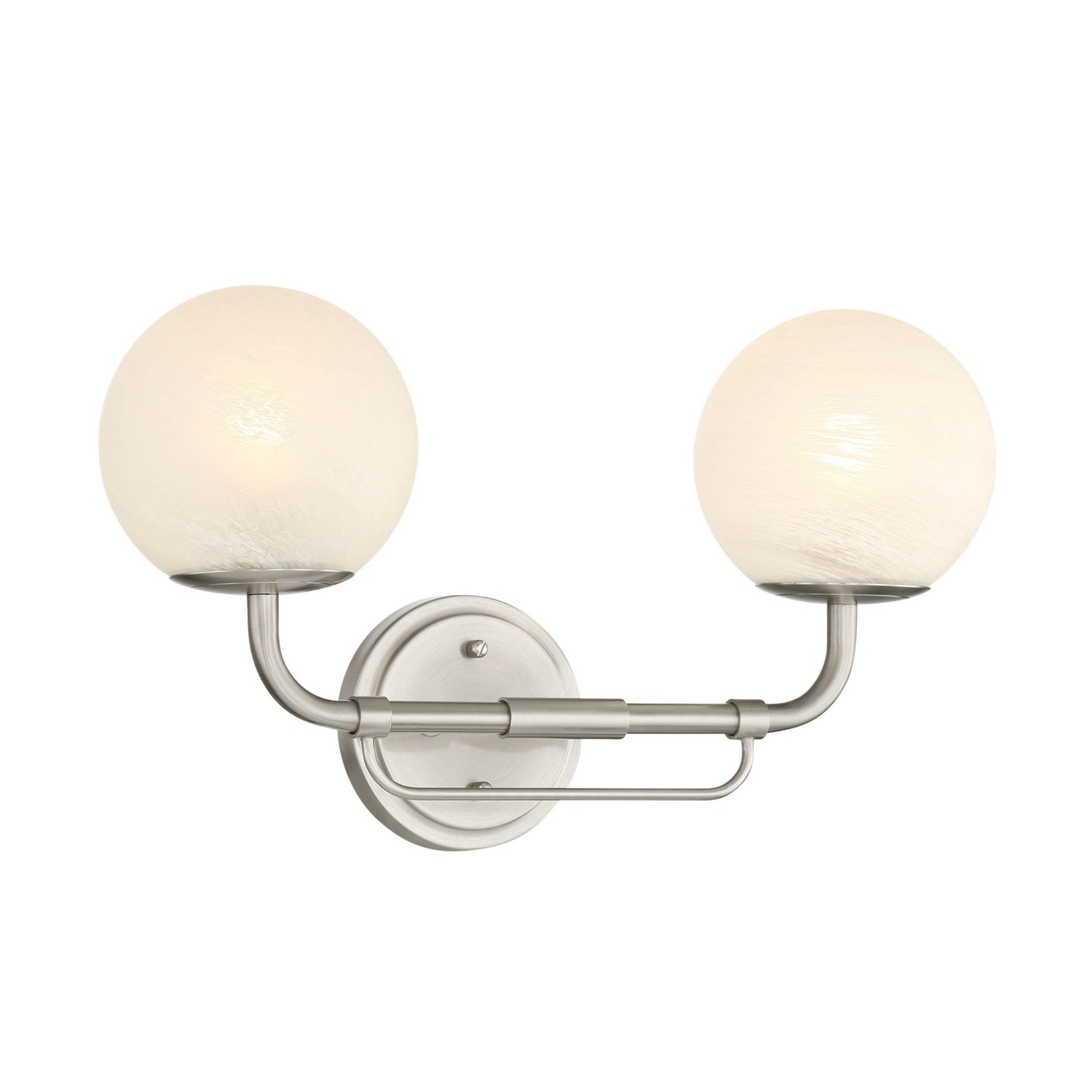 Whitehall 18" 2-Light Bath Vanity, Brushed Nickel Finish - Bees Lighting