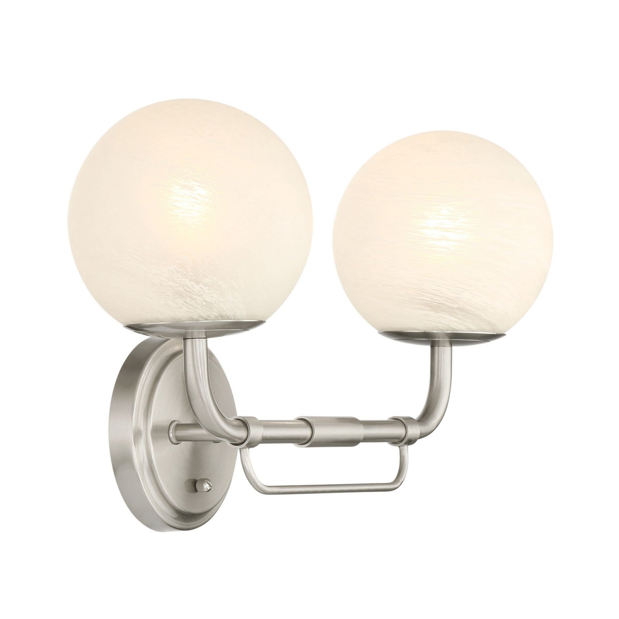Whitehall 18" 2-Light Bath Vanity, Brushed Nickel Finish - Bees Lighting