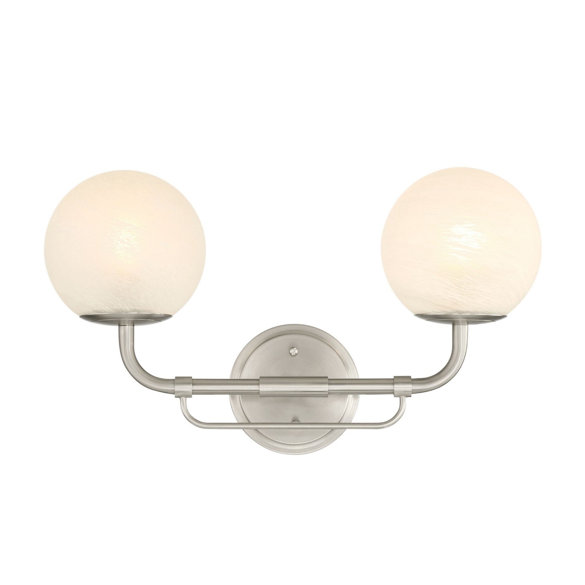 Whitehall 18" 2-Light Bath Vanity, Brushed Nickel Finish - Bees Lighting