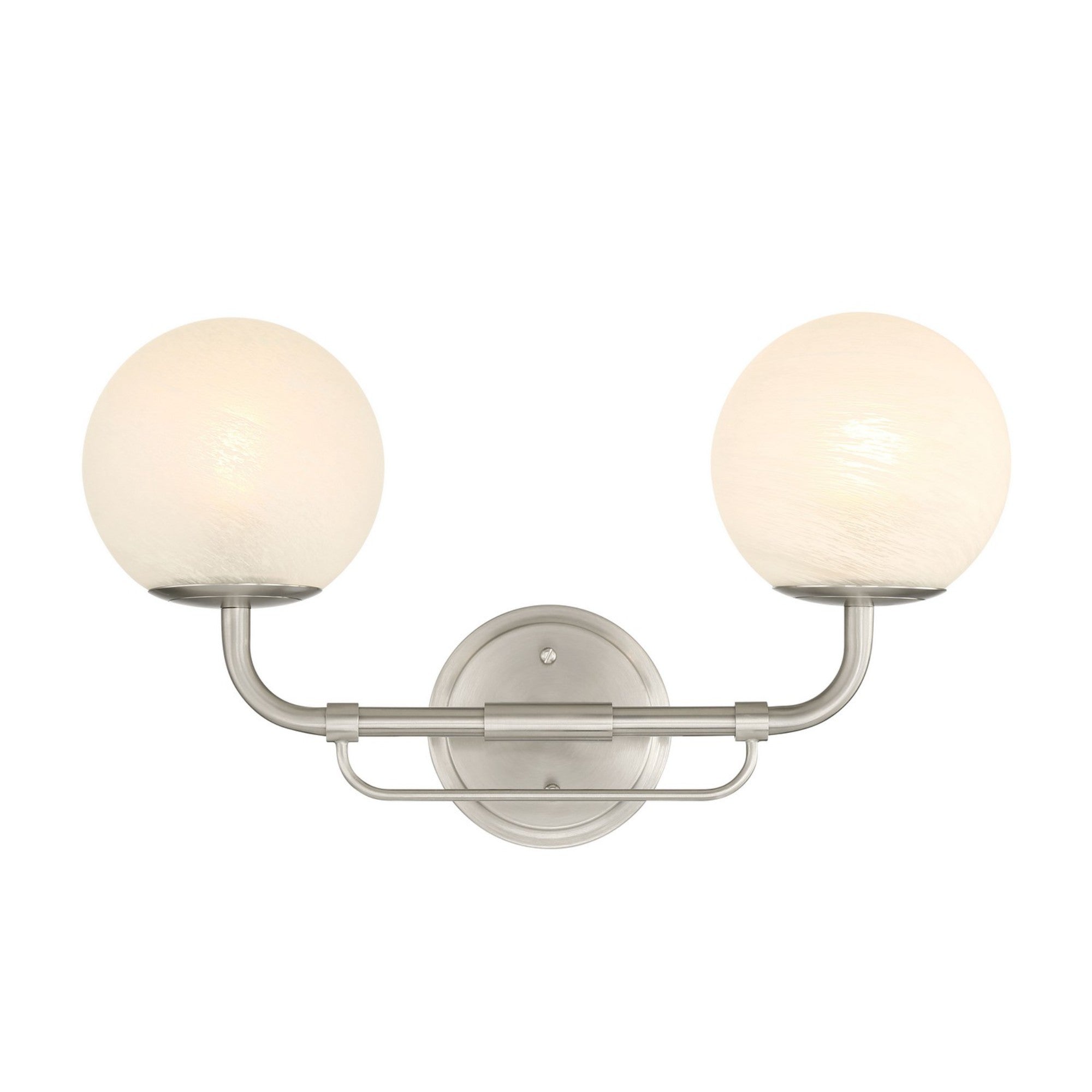 Whitehall 18" 2-Light Bath Vanity, Brushed Nickel Finish - Bees Lighting
