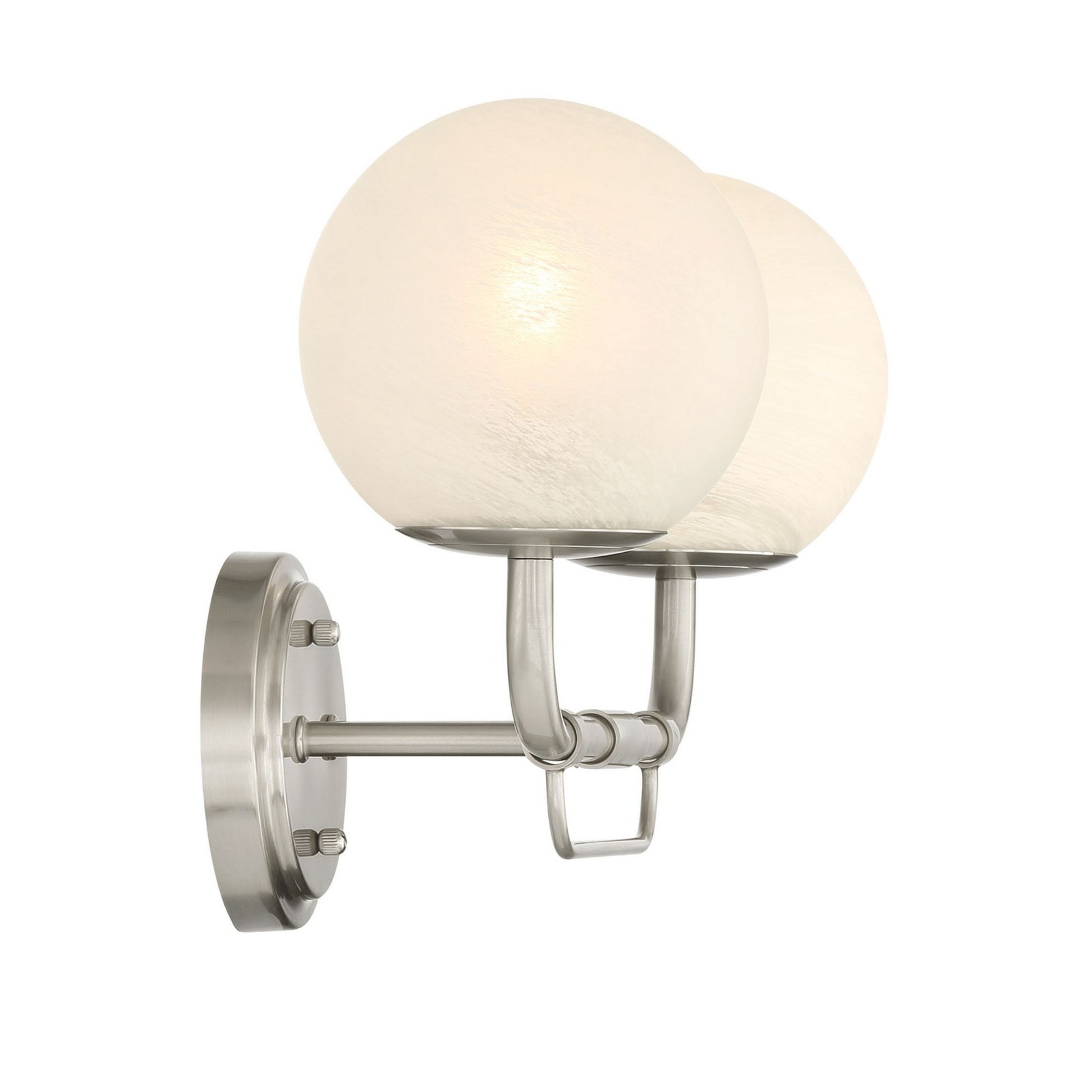 Whitehall 18" 2-Light Bath Vanity, Brushed Nickel Finish - Bees Lighting