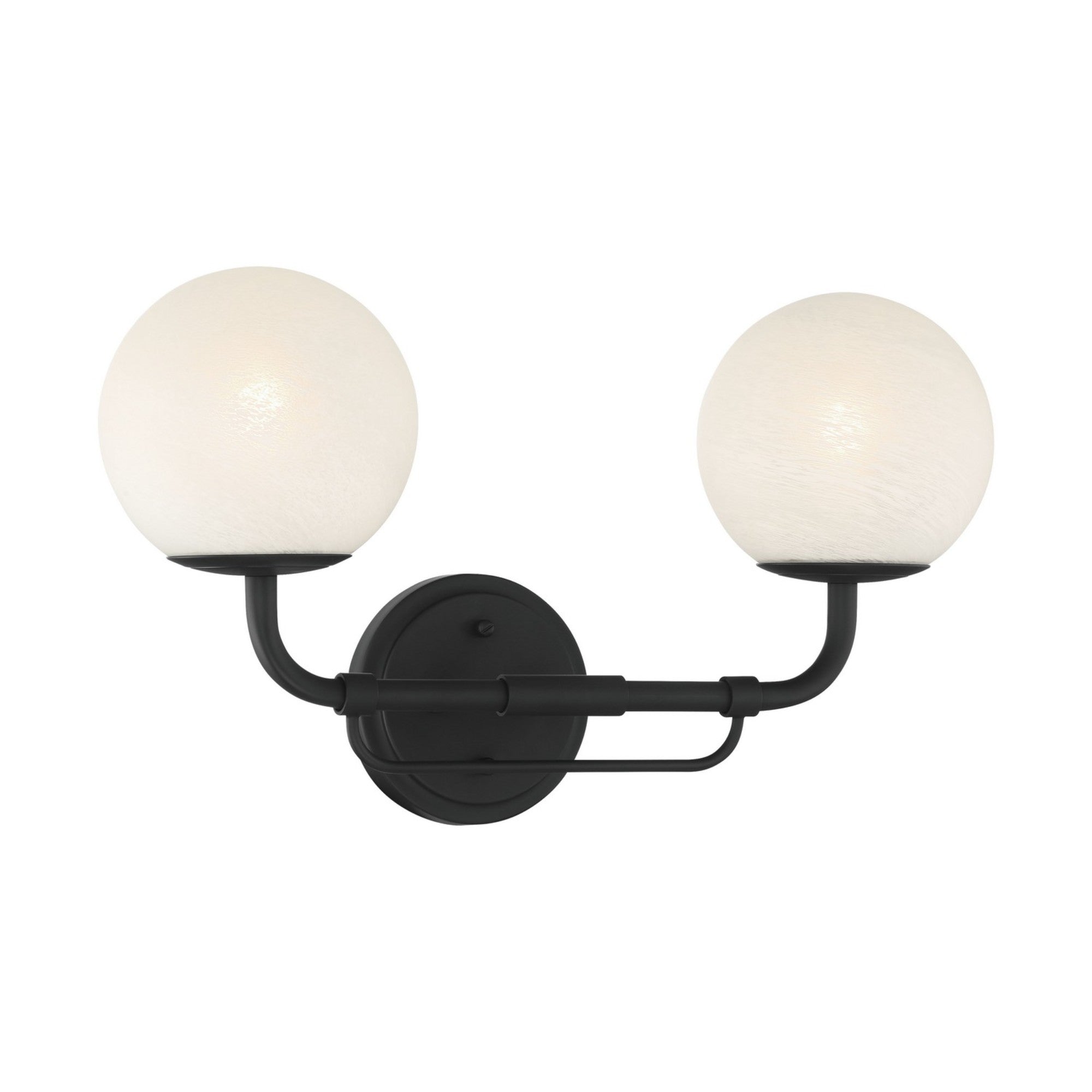 Whitehall 18" 2-Light Bath Vanity, Dark Matte Black Finish - Bees Lighting