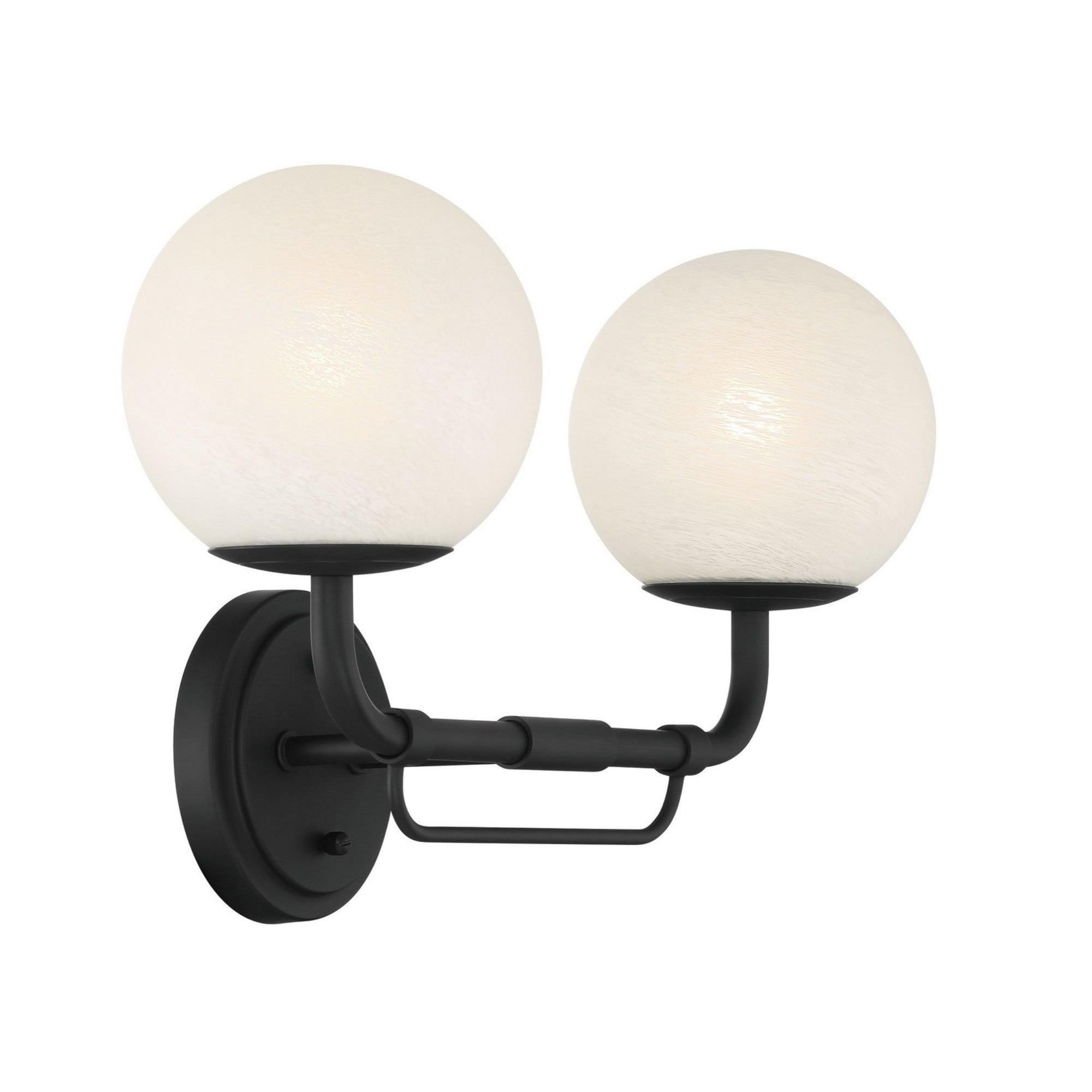 Whitehall 18" 2-Light Bath Vanity, Dark Matte Black Finish - Bees Lighting