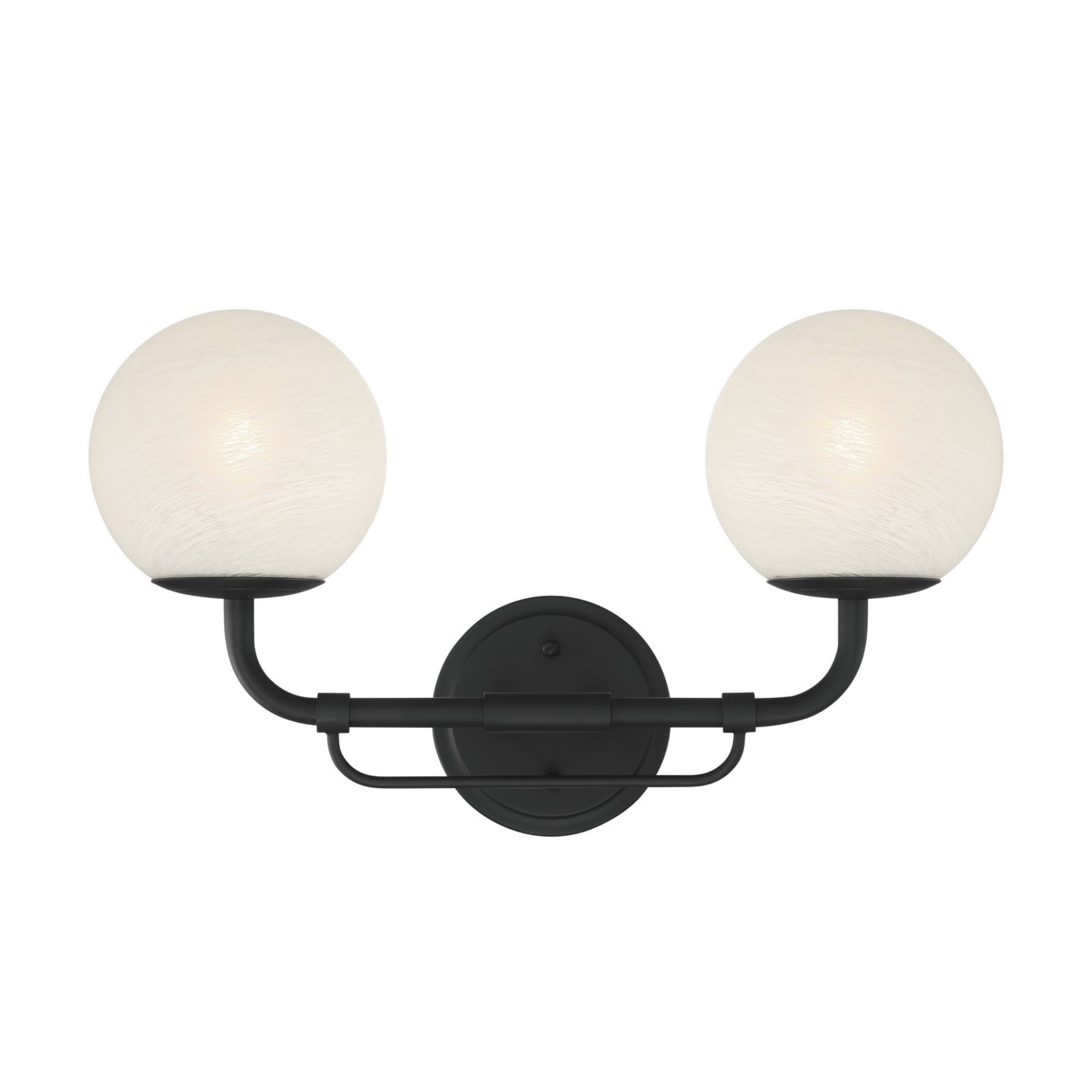 Whitehall 18" 2-Light Bath Vanity, Dark Matte Black Finish - Bees Lighting