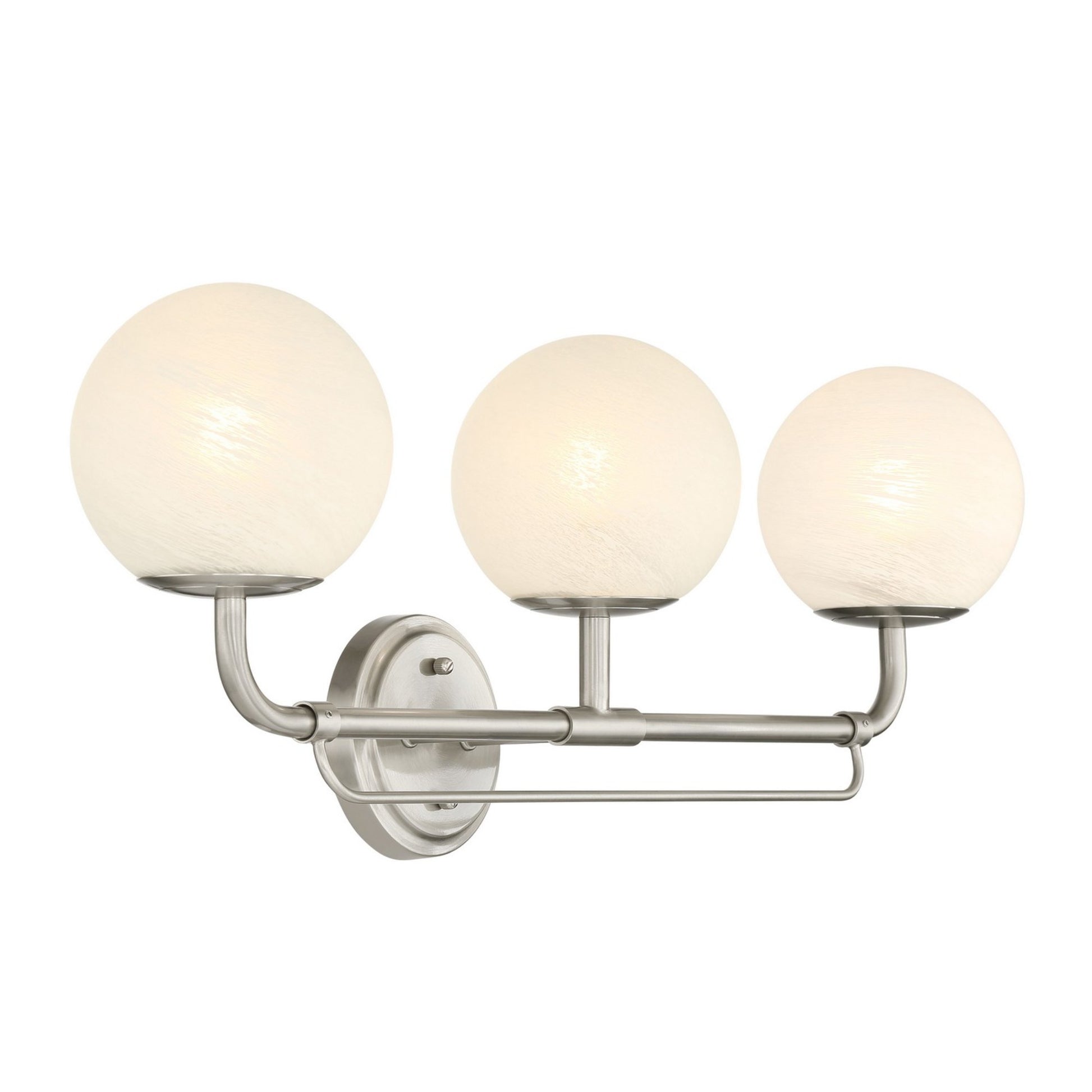 Whitehall 28" 3-Light Bath Vanity, Brushed Nickel Finish - Bees Lighting