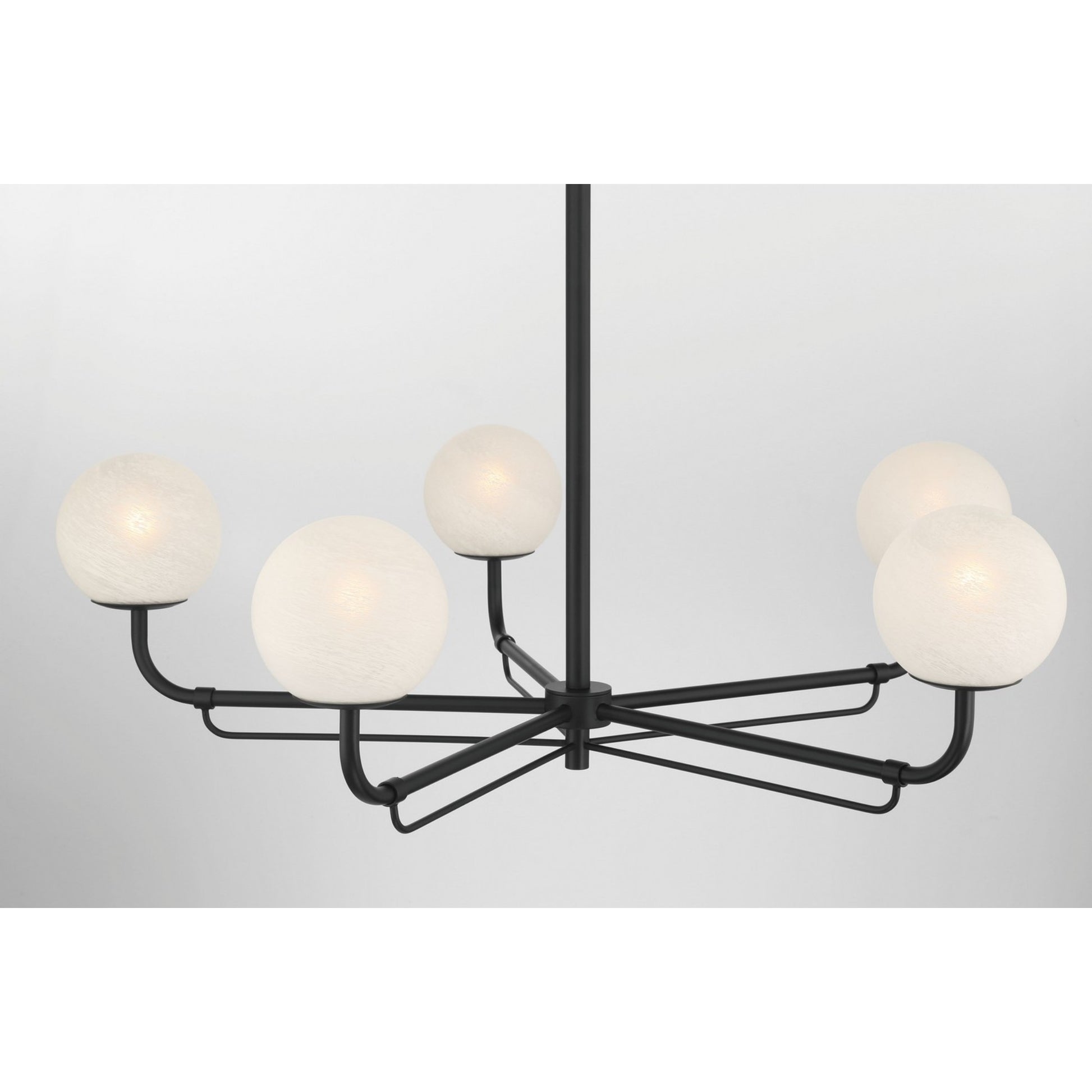 Whitehall 38" 5-Light Chandelier, Dark Matte Black Finish - Bees Lighting