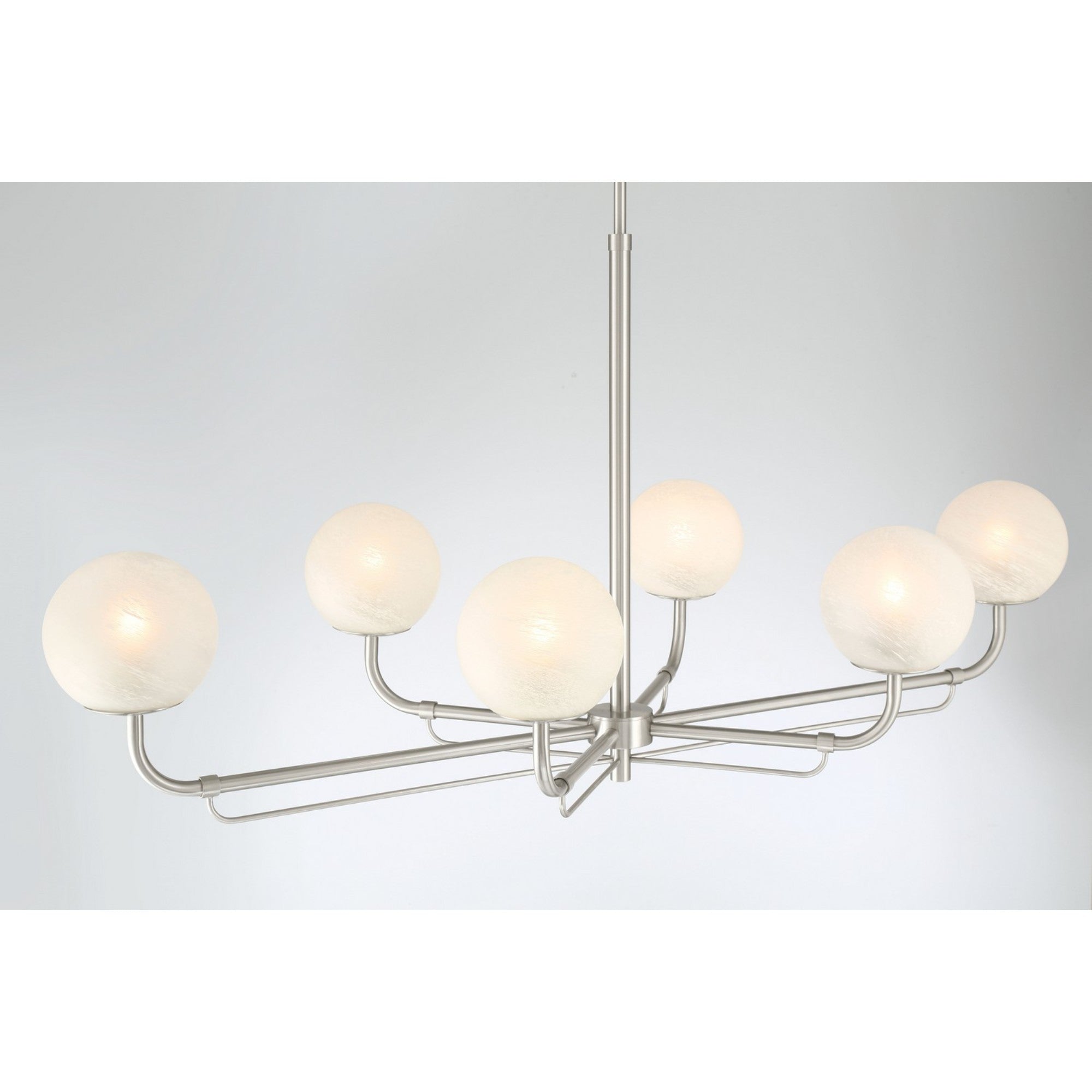 Whitehall 46" 6-Light Island Light, Brushed Nickel Finish - Bees Lighting